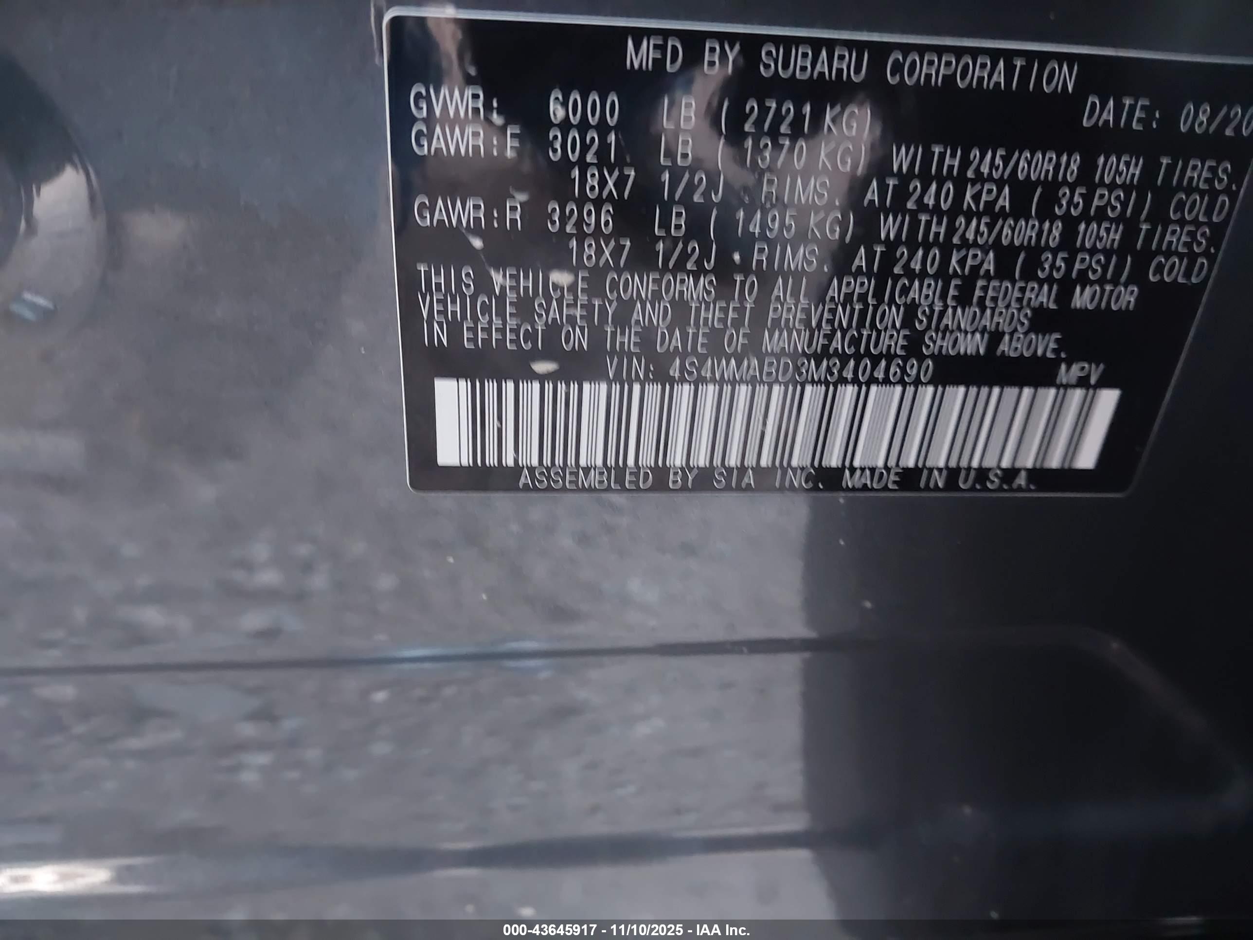 SUBARU ASCENT image 9
