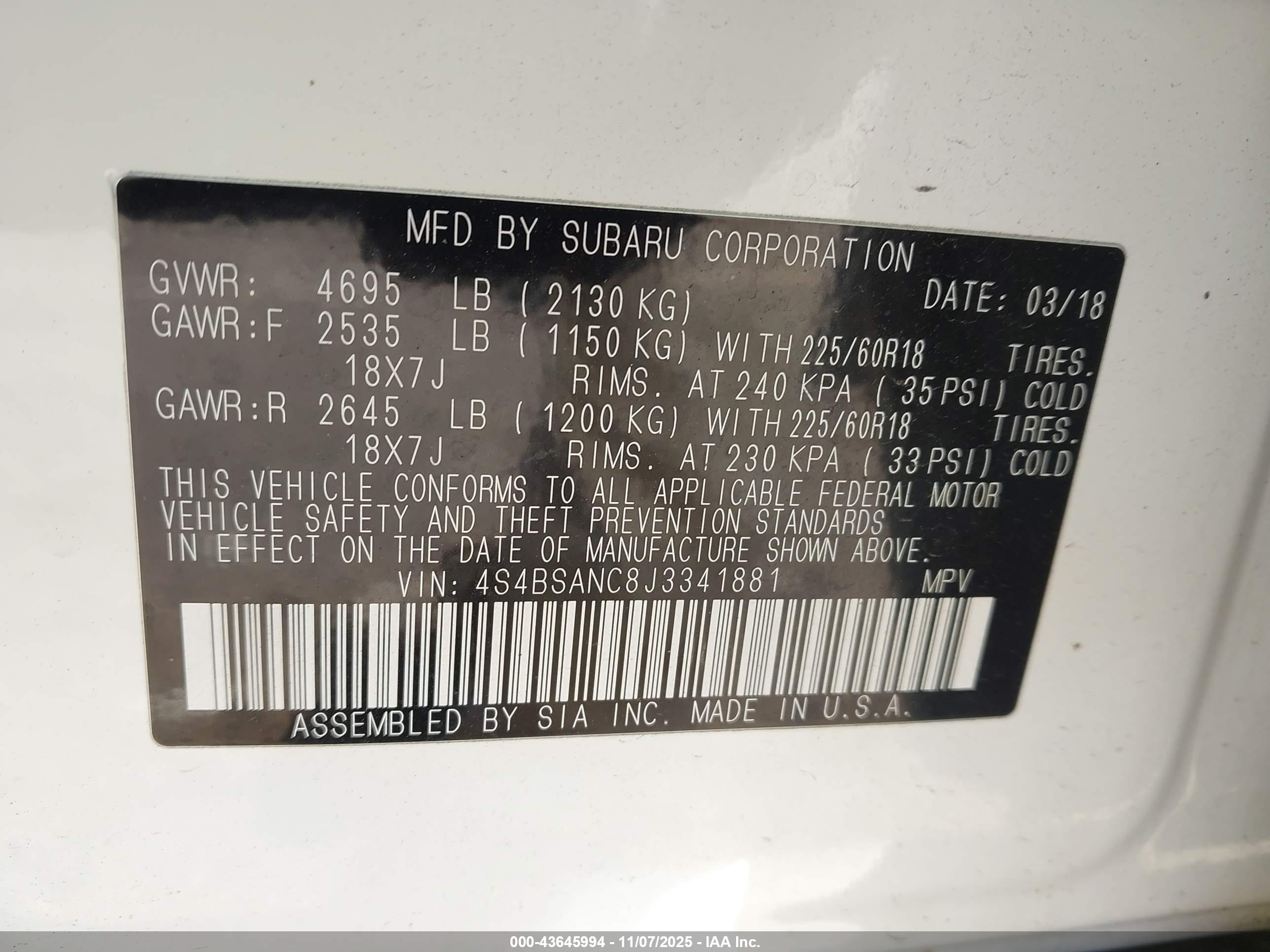 SUBARU OUTBACK image 9