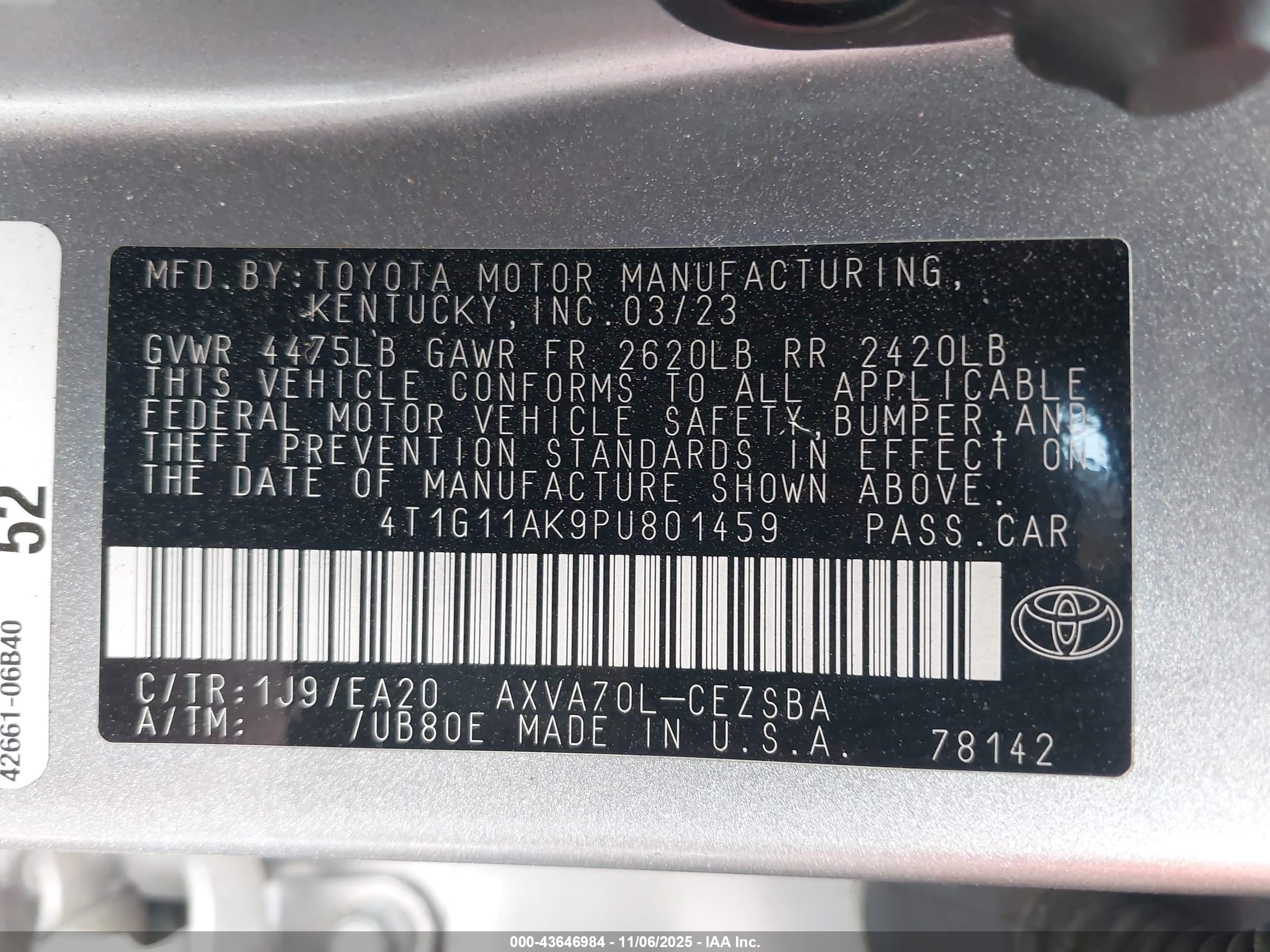 TOYOTA CAMRY image 9