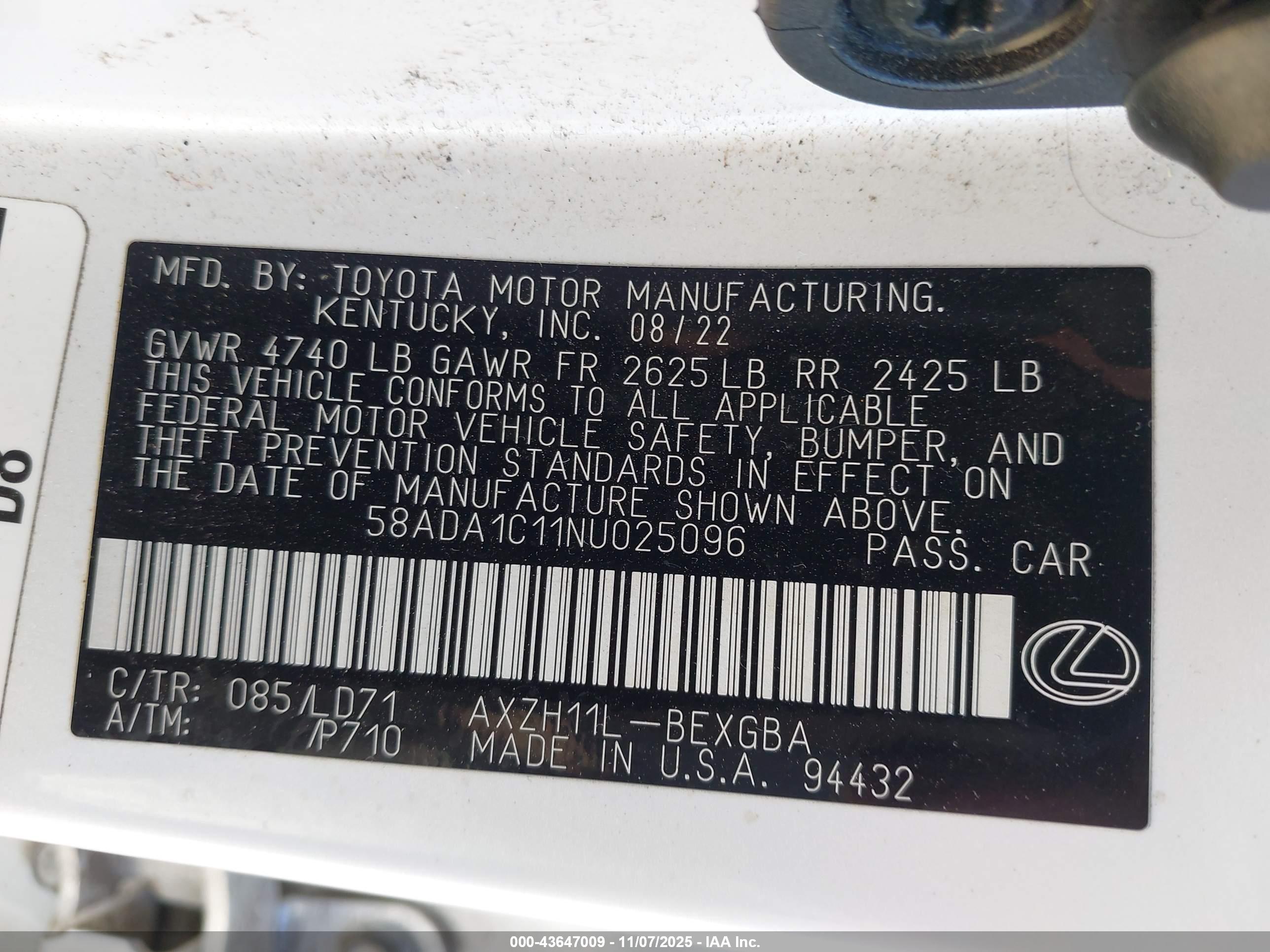 LEXUS ES image 9