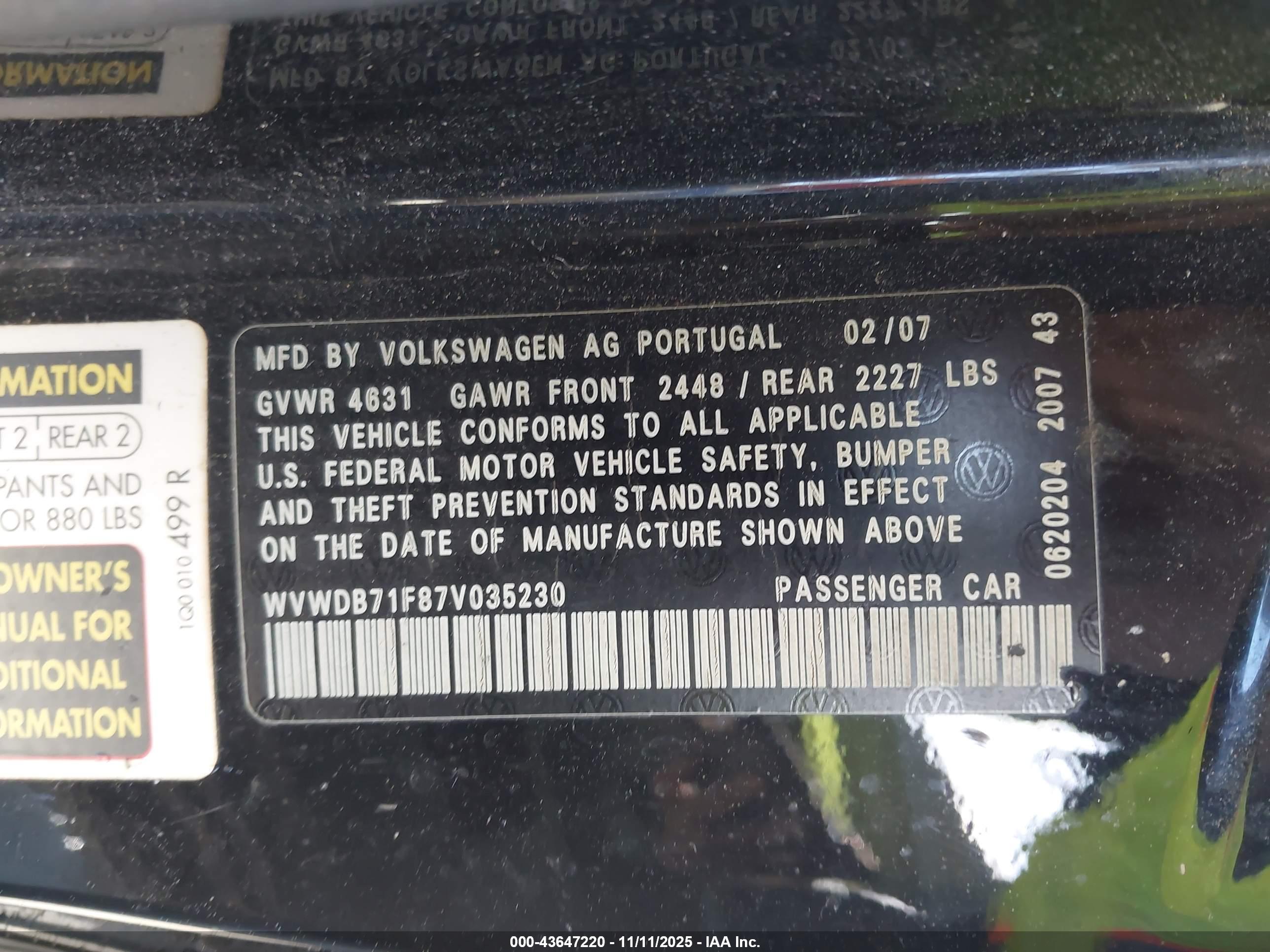 VOLKSWAGEN EOS image 9
