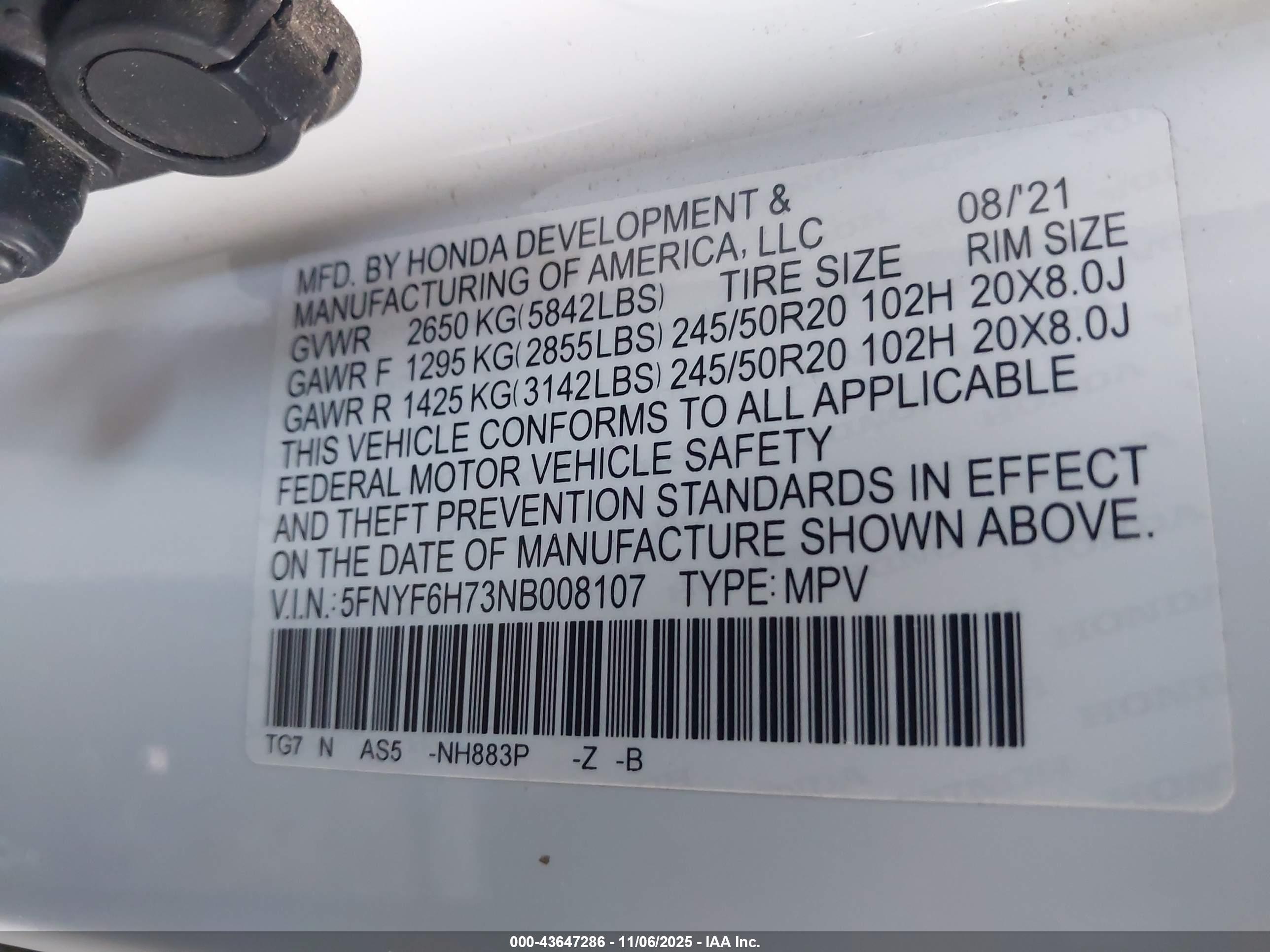 HONDA PILOT image 9