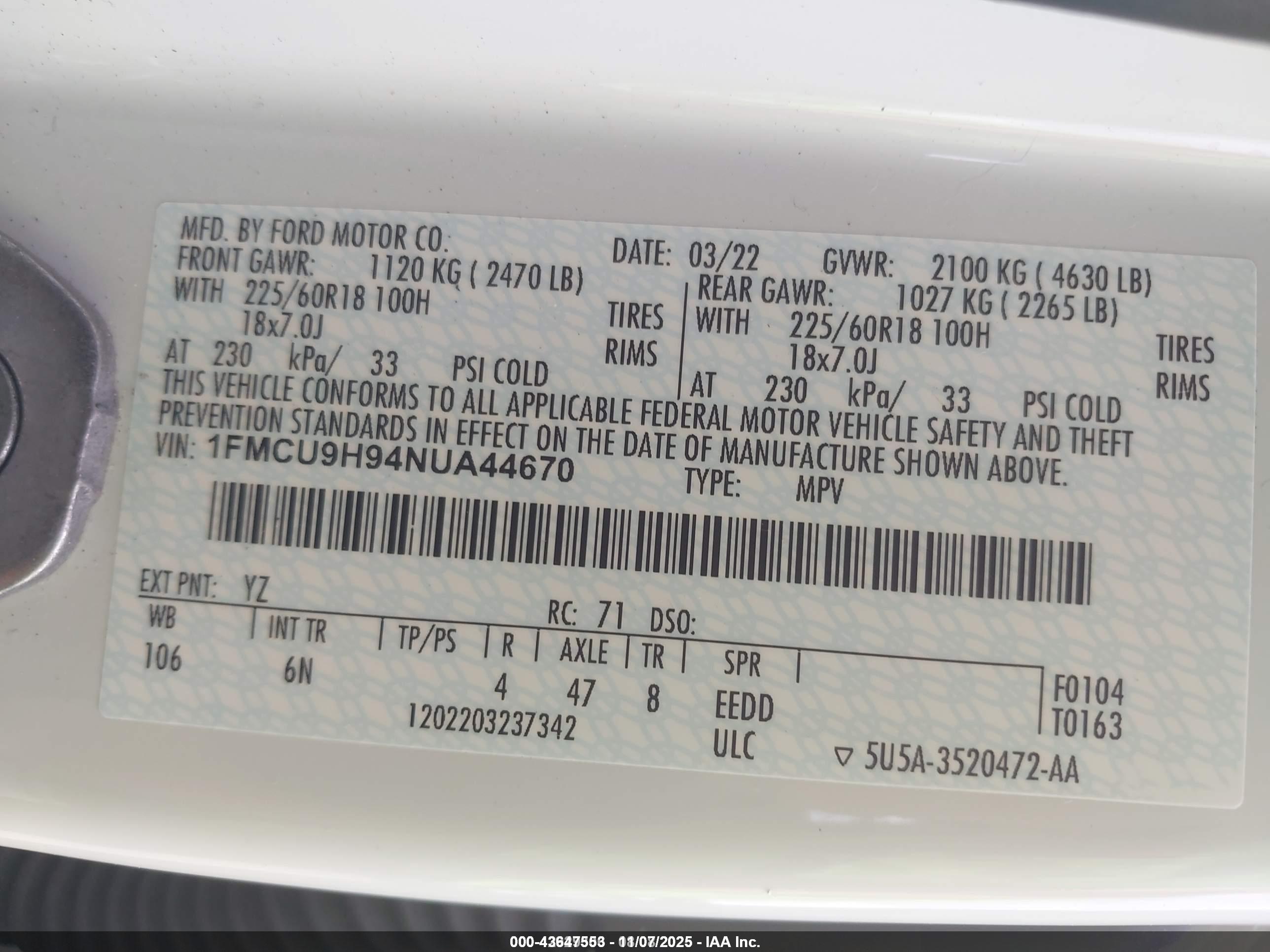 FORD ESCAPE image 9