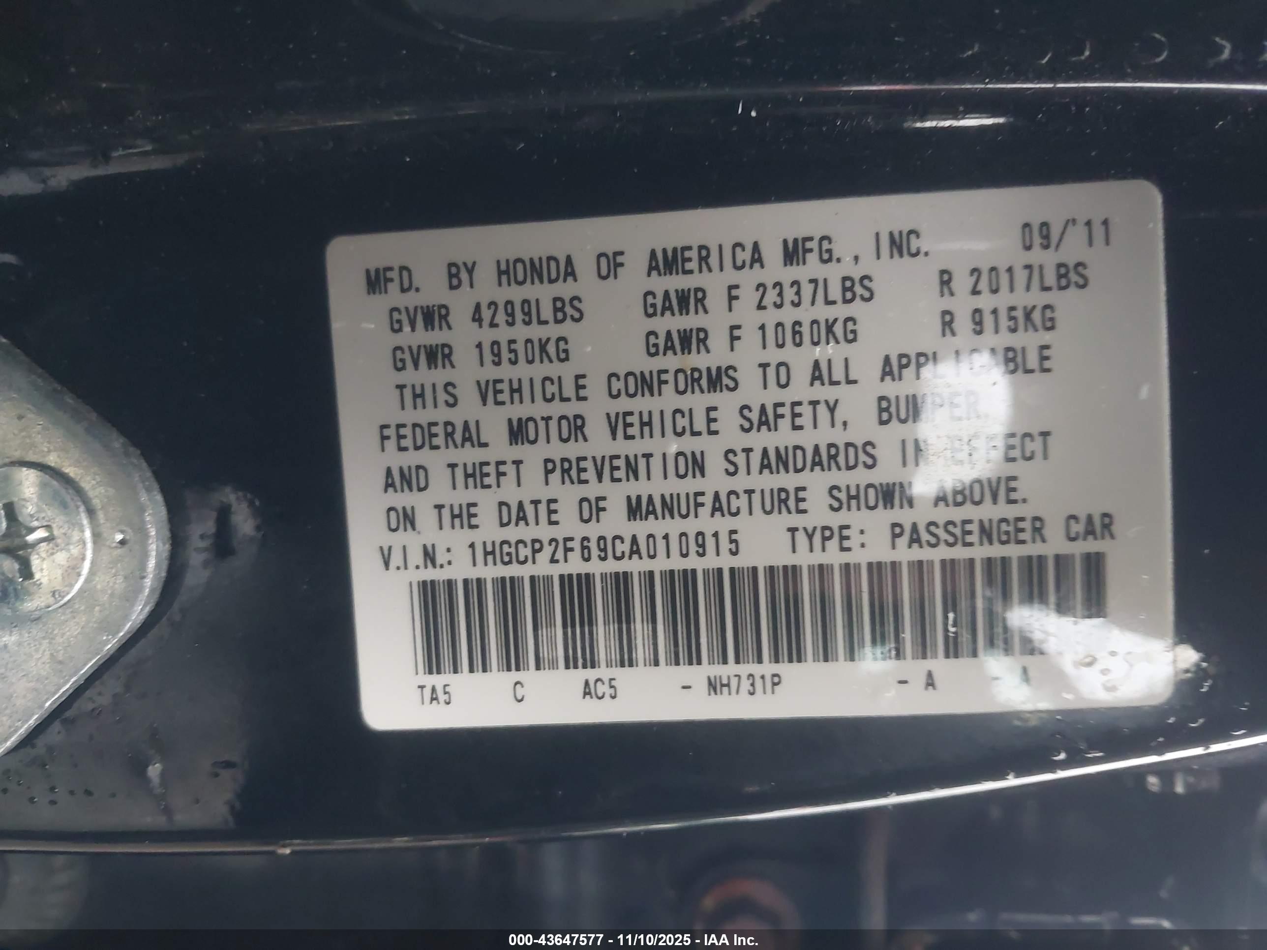 HONDA ACCORD image 9