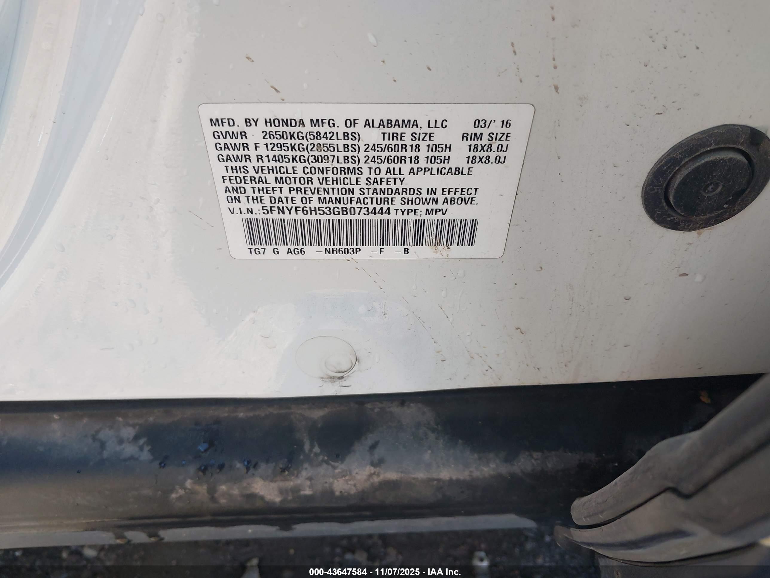 HONDA PILOT image 9