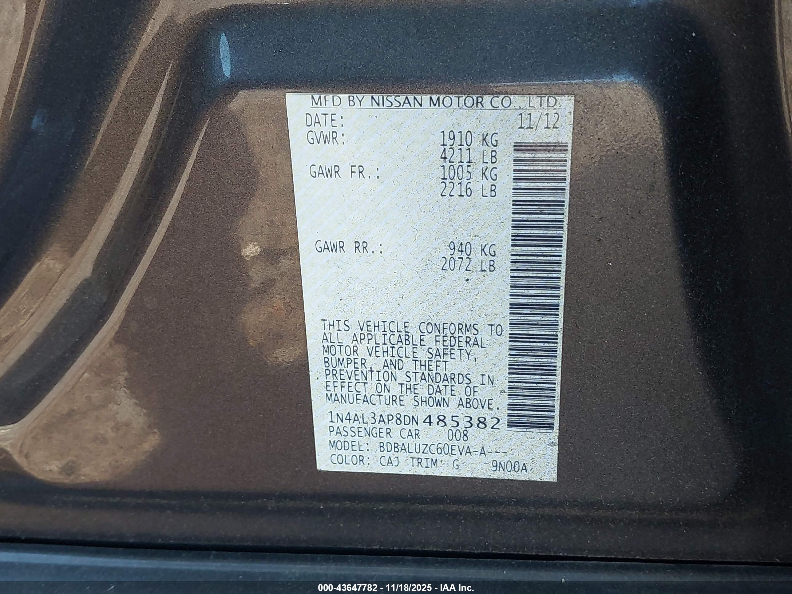 NISSAN ALTIMA image 9