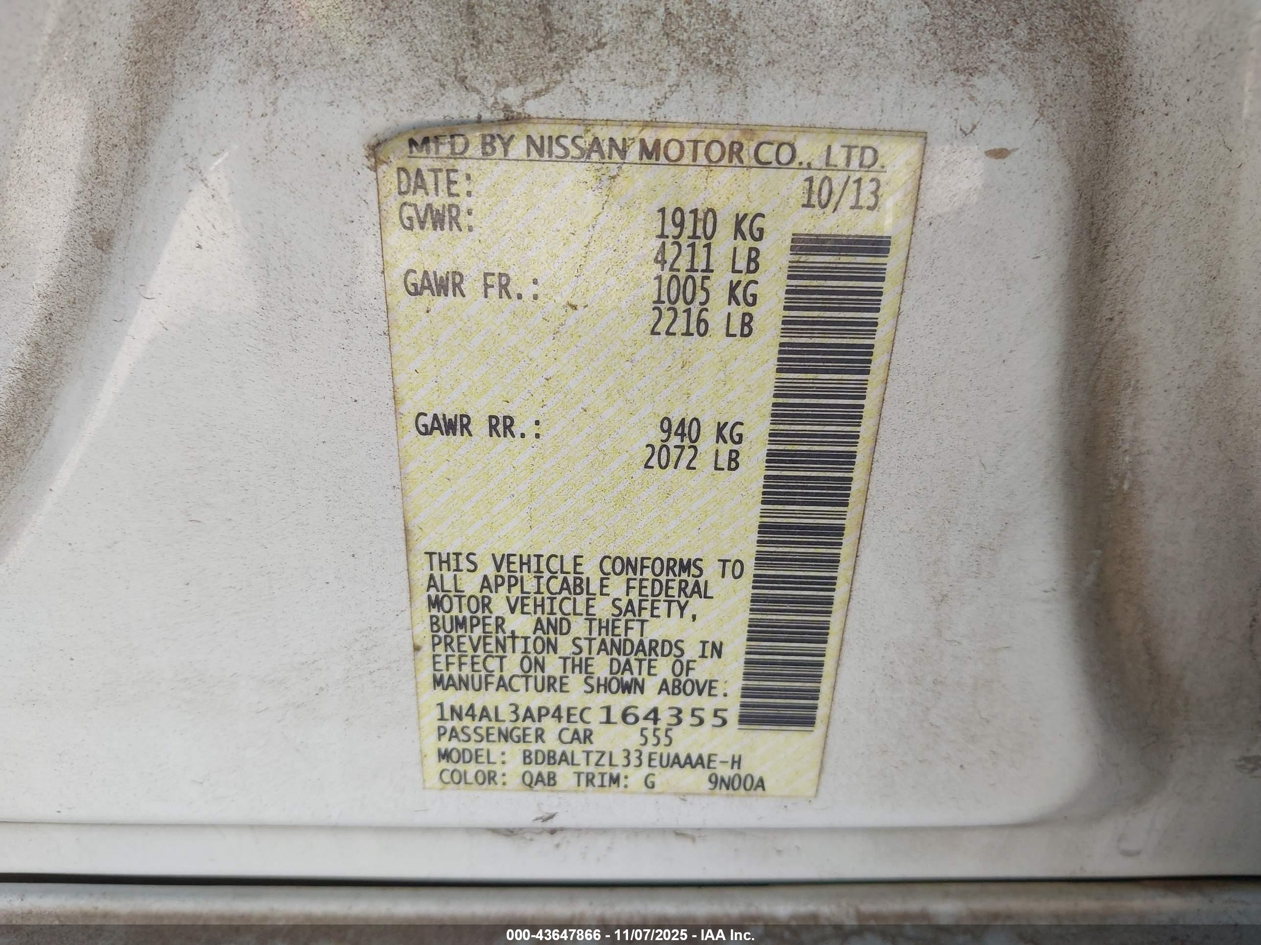 NISSAN ALTIMA image 9