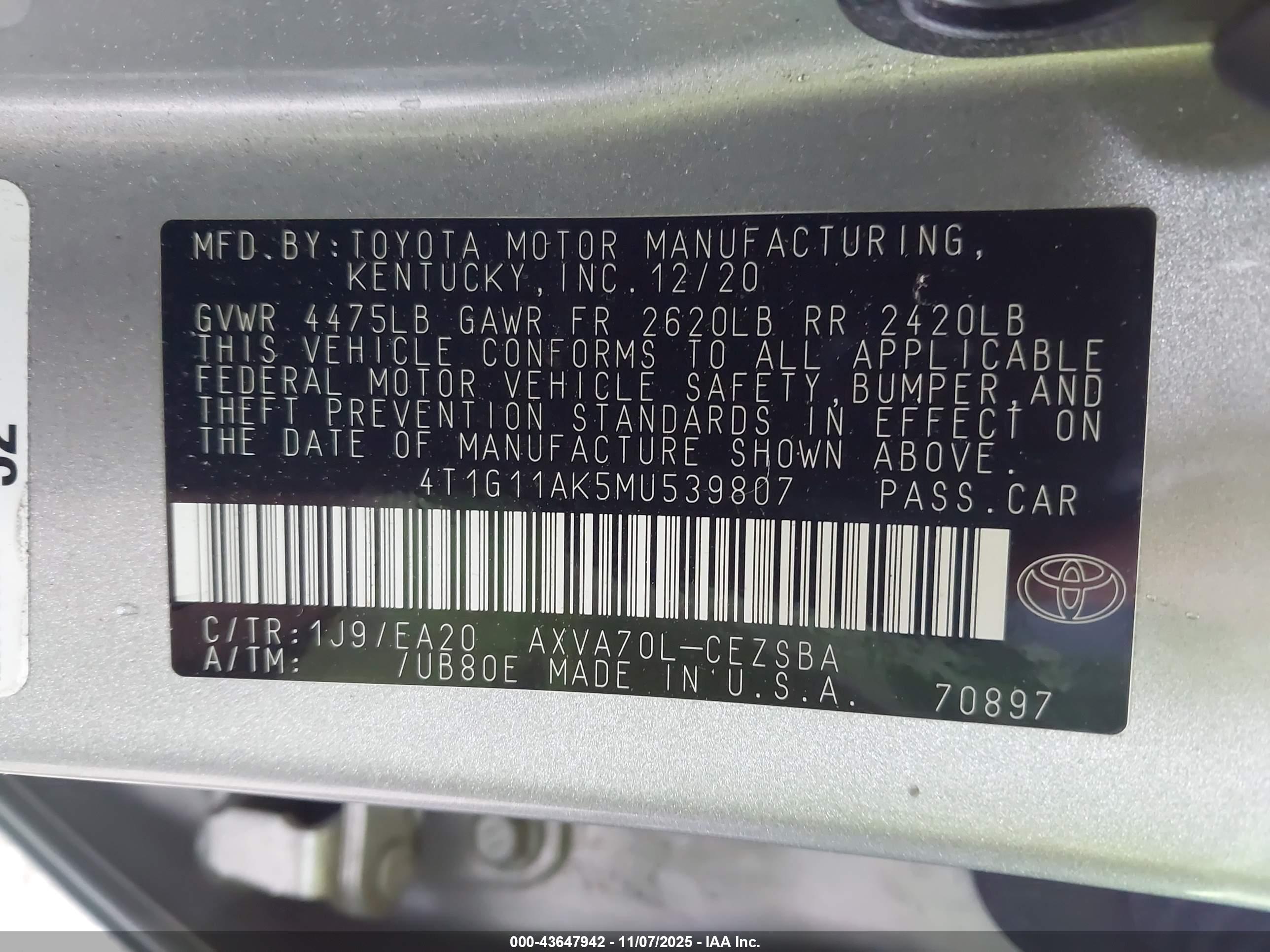 TOYOTA CAMRY image 9
