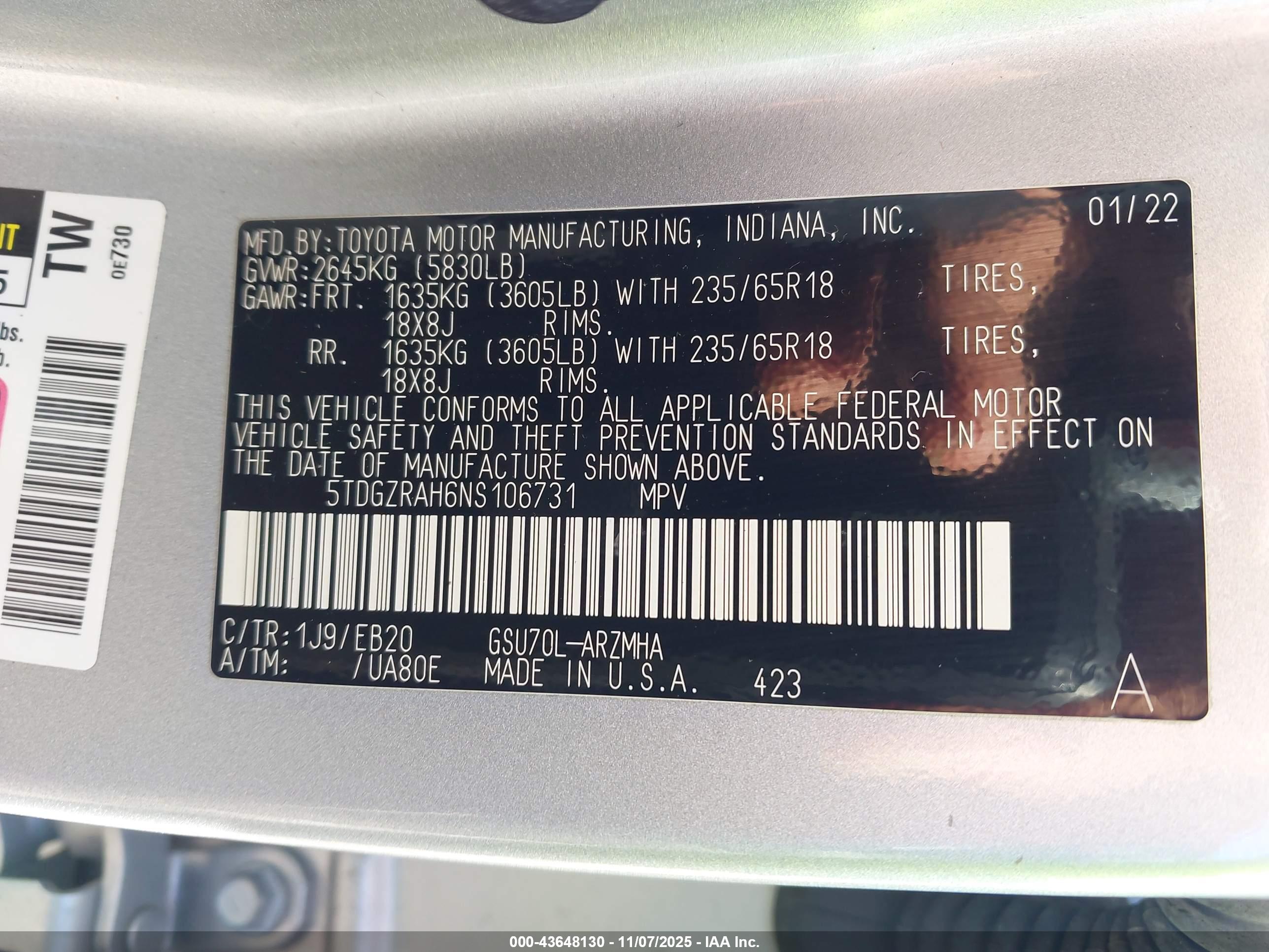 TOYOTA HIGHLANDER image 9