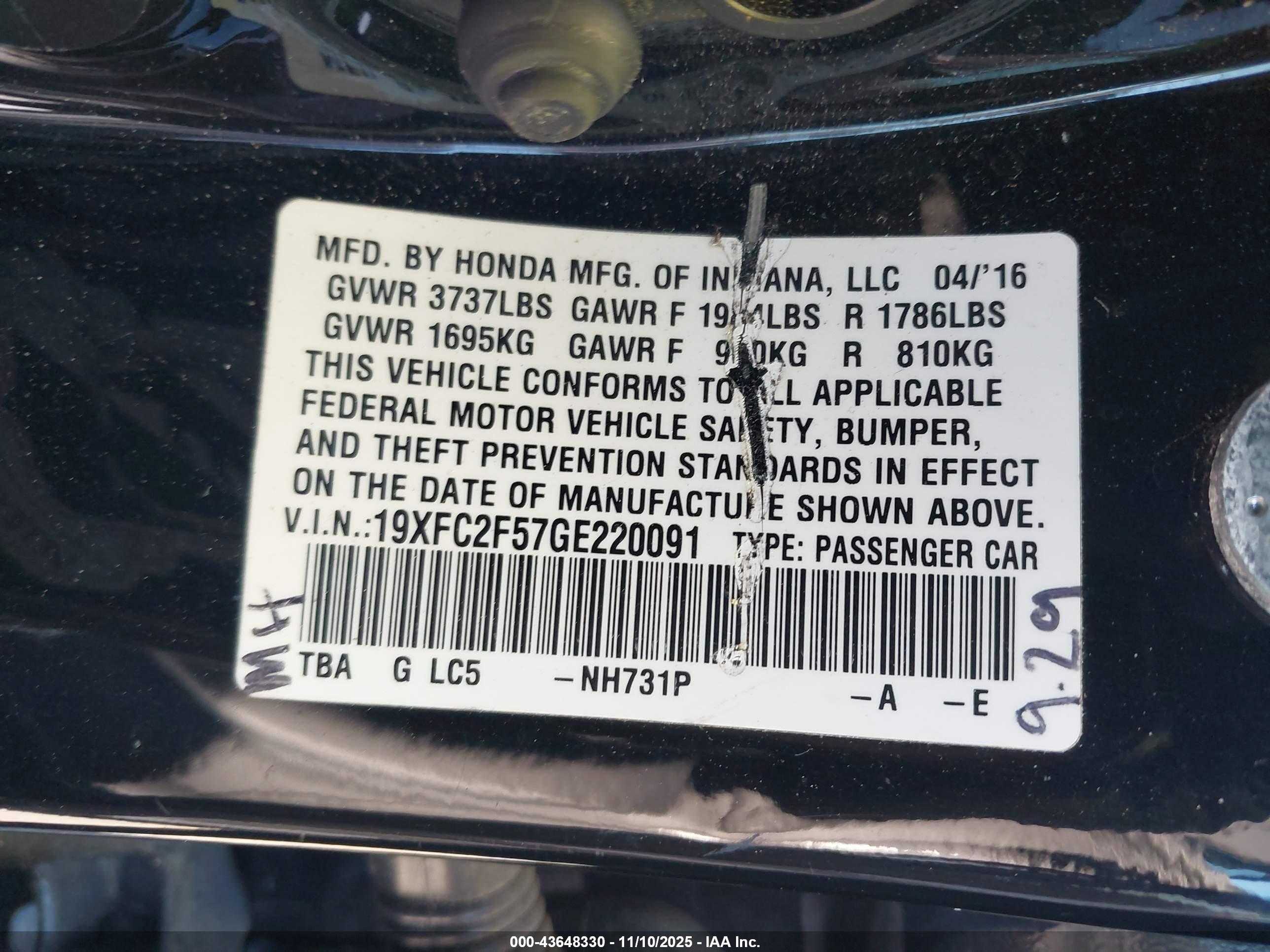 HONDA CIVIC image 9