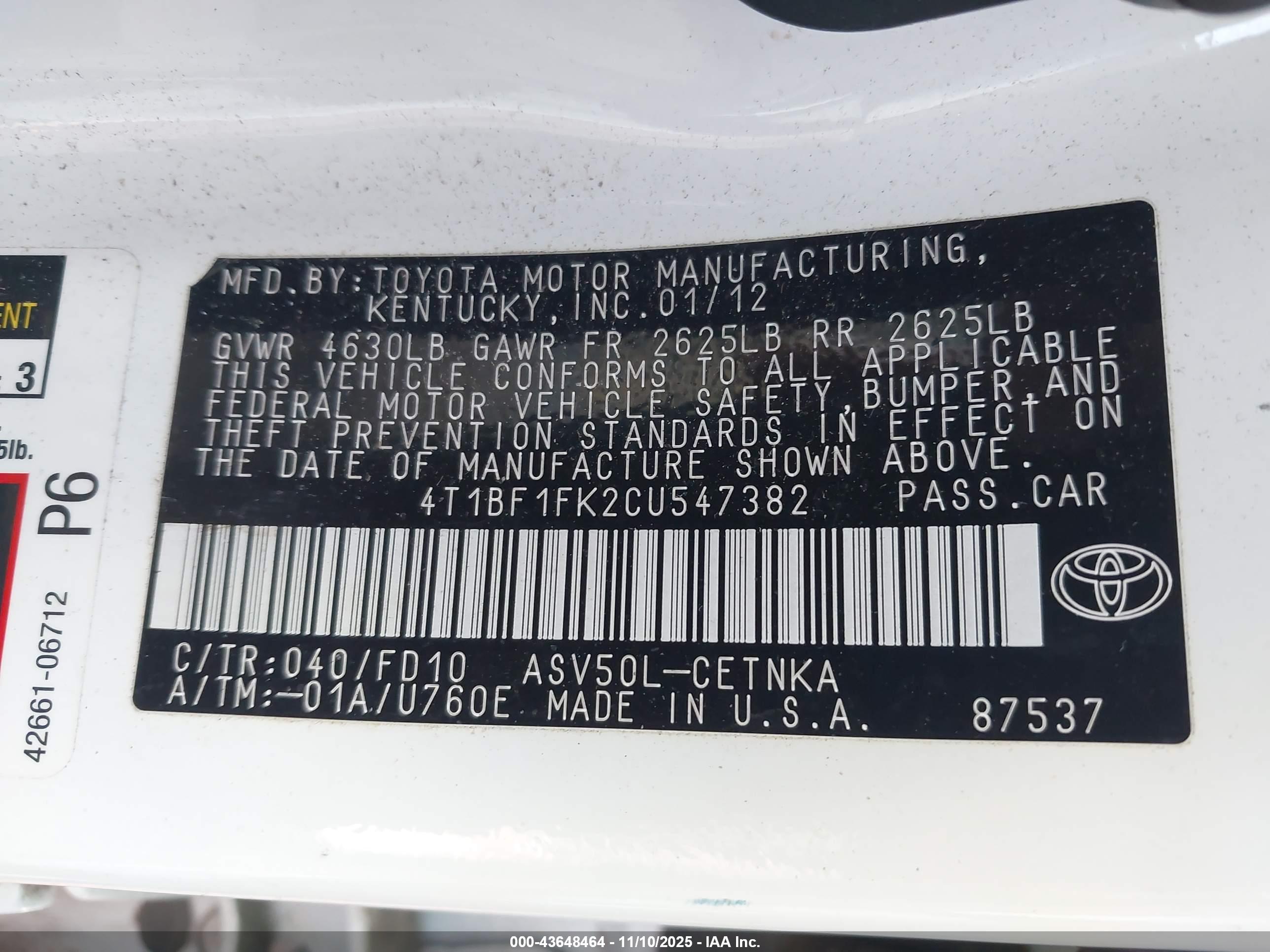 TOYOTA CAMRY image 9