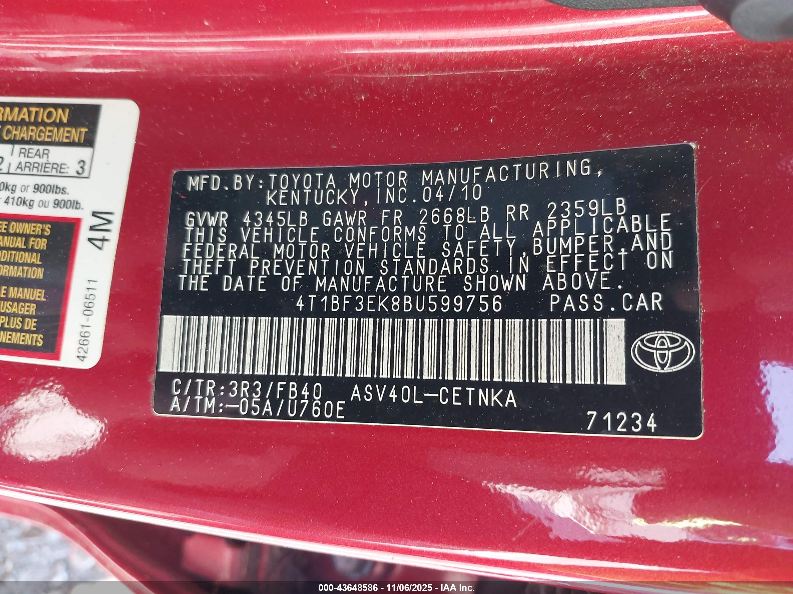 TOYOTA CAMRY image 9