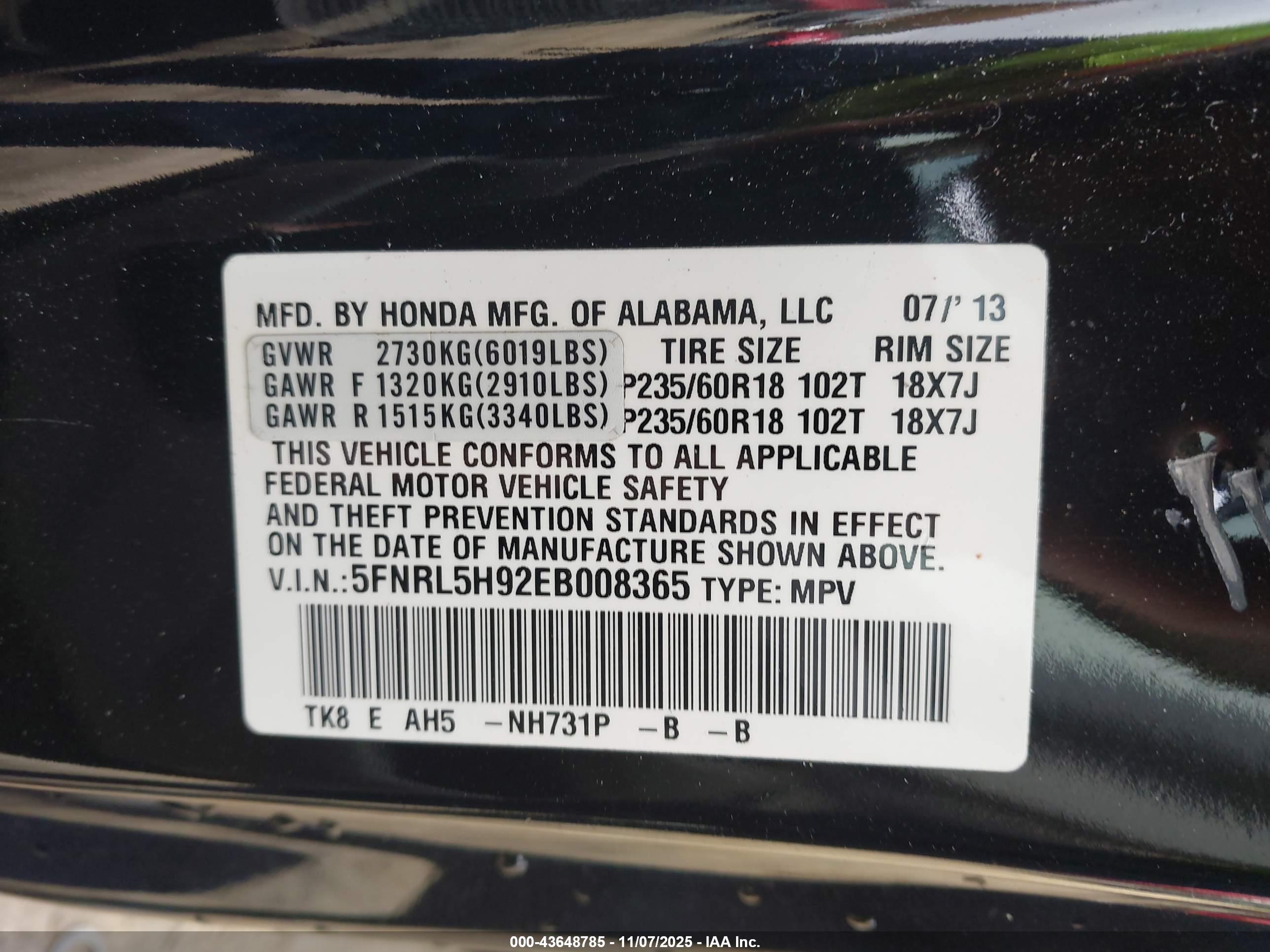 HONDA ODYSSEY image 9
