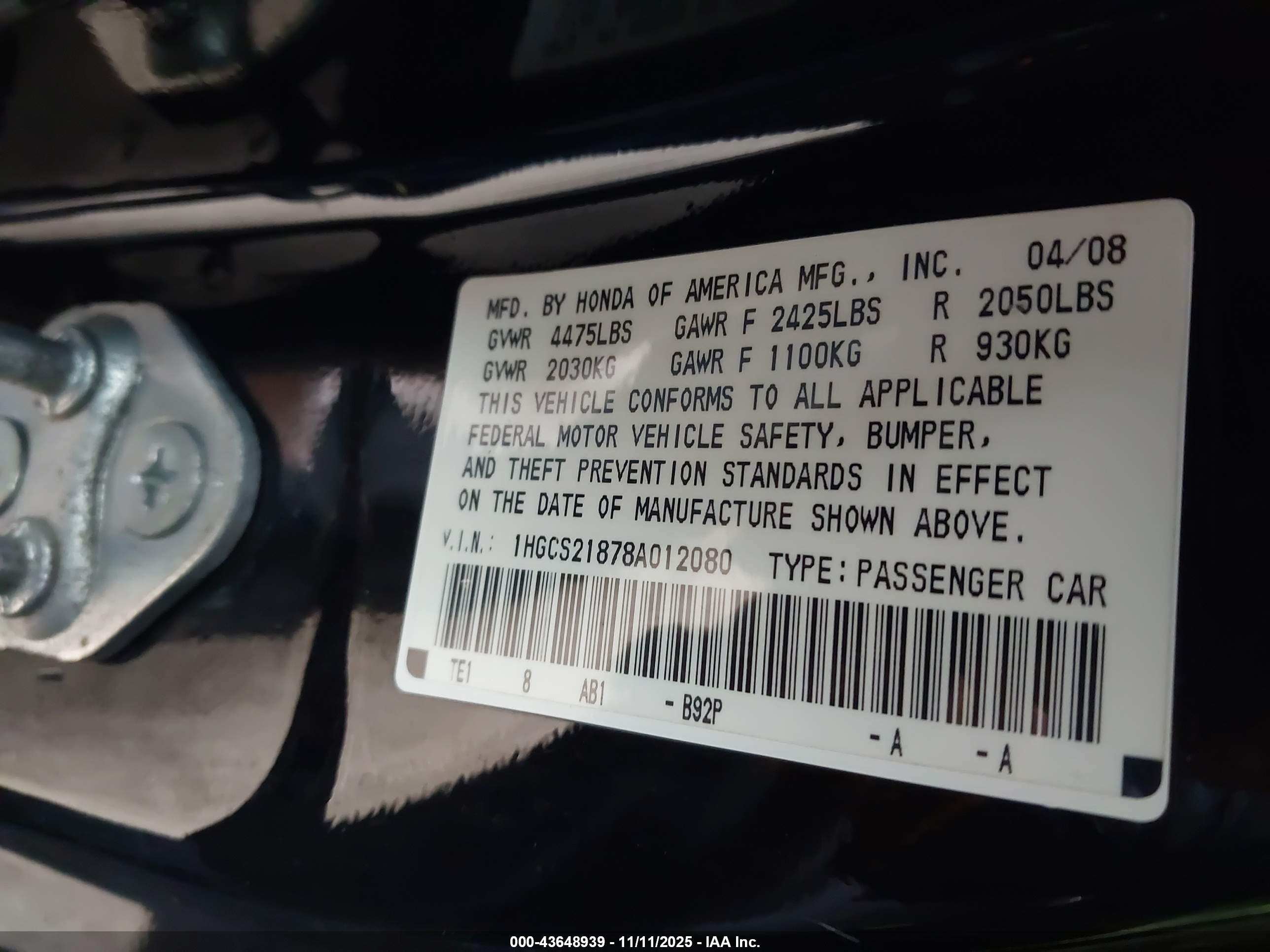 HONDA ACCORD image 9