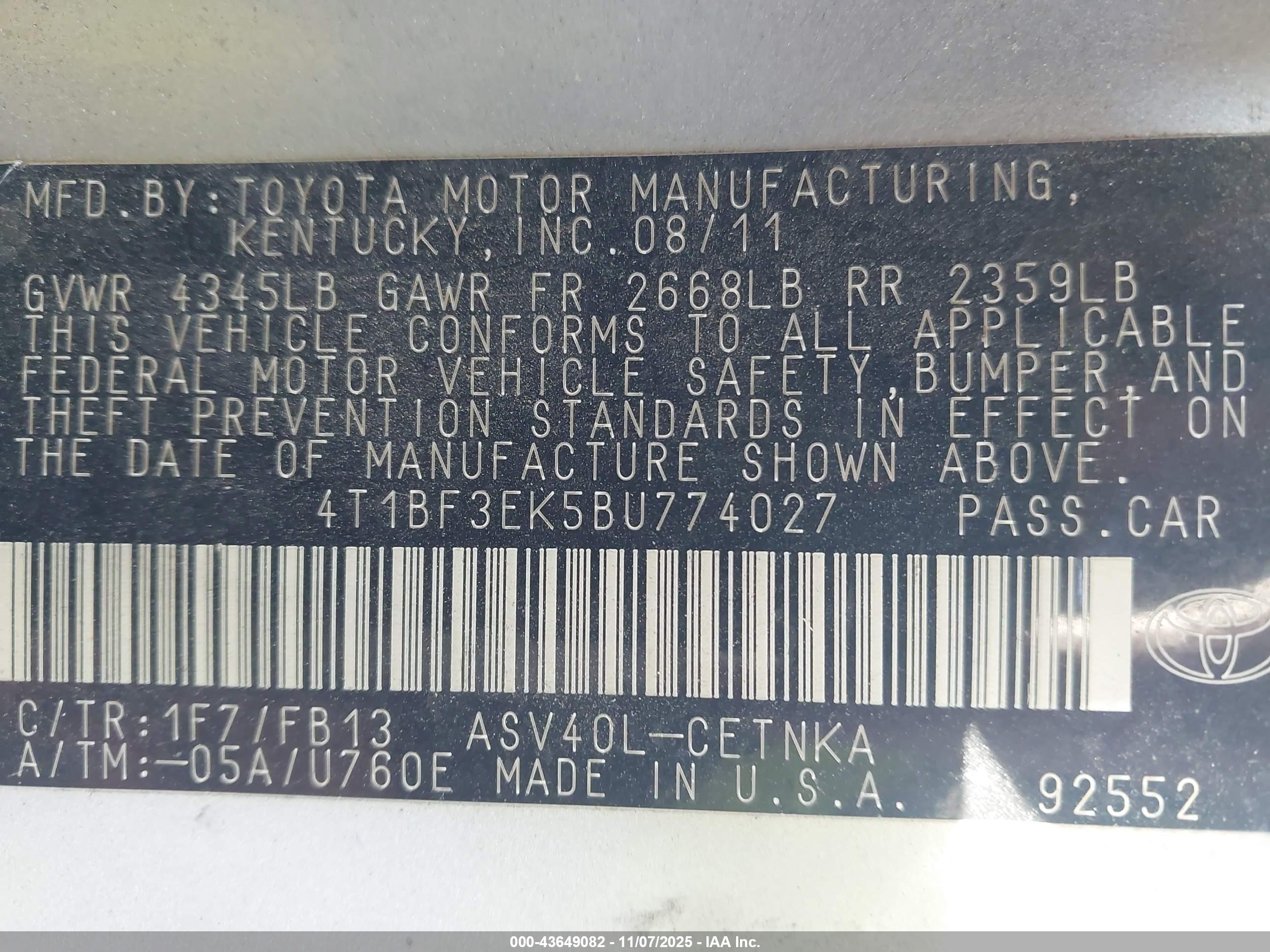 TOYOTA CAMRY image 9