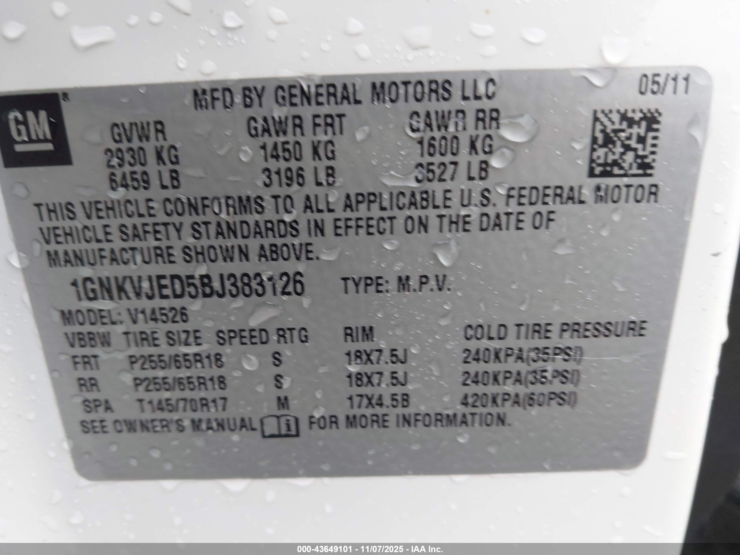 CHEVROLET TRAVERSE image 9