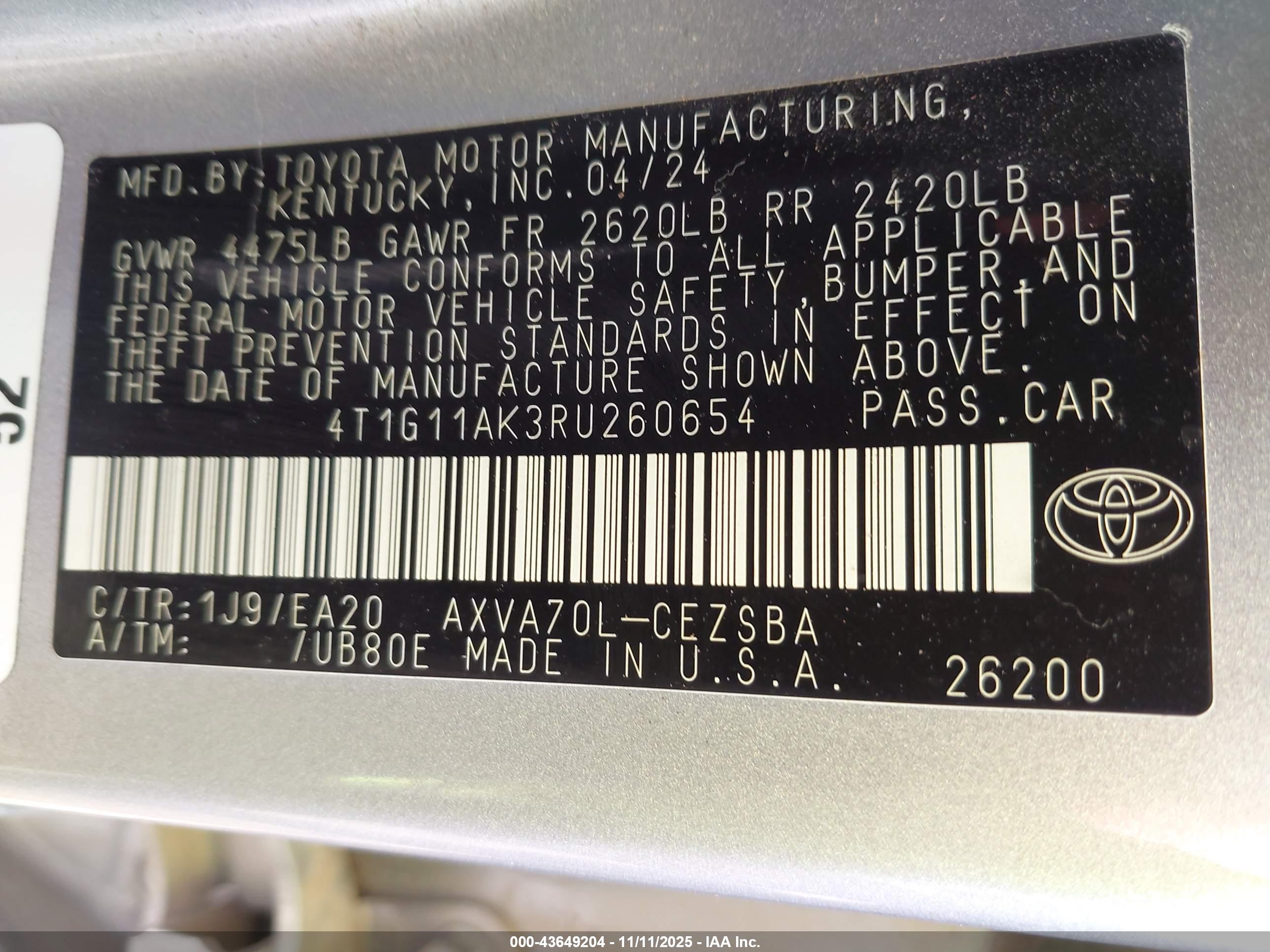 TOYOTA CAMRY image 9