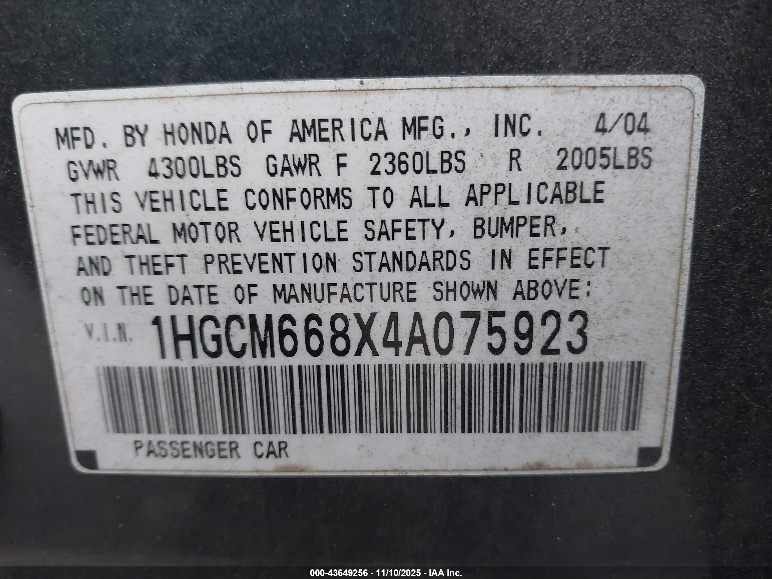 HONDA ACCORD image 9