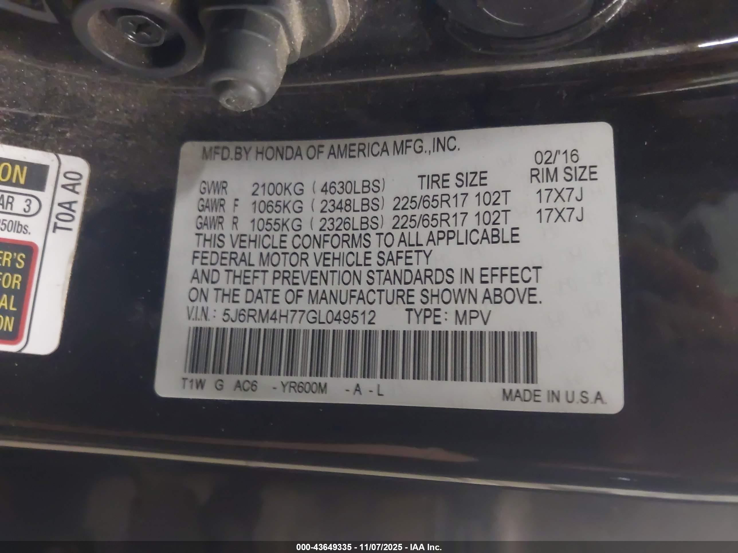 HONDA CR-V image 9