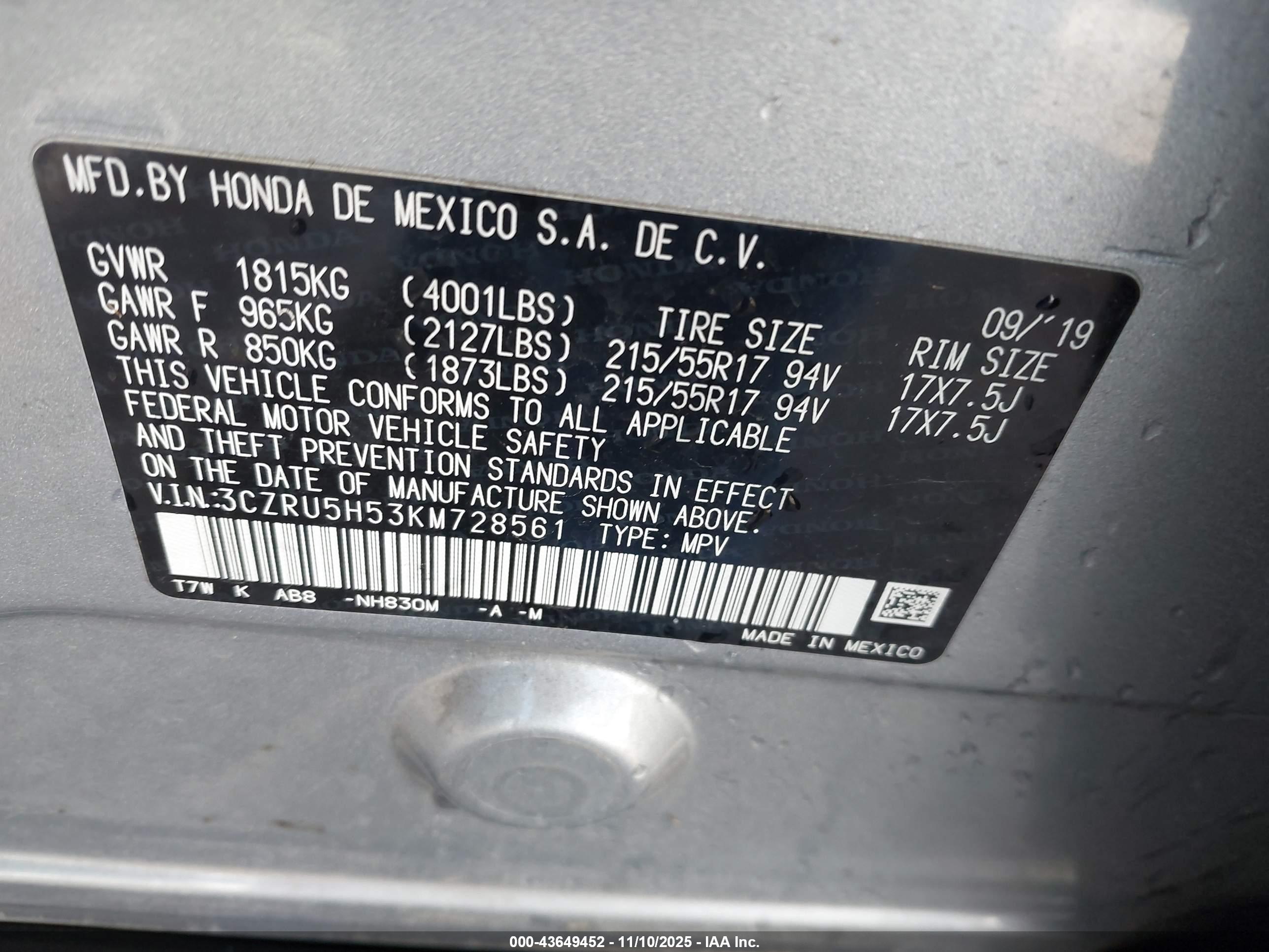 HONDA HR-V image 9