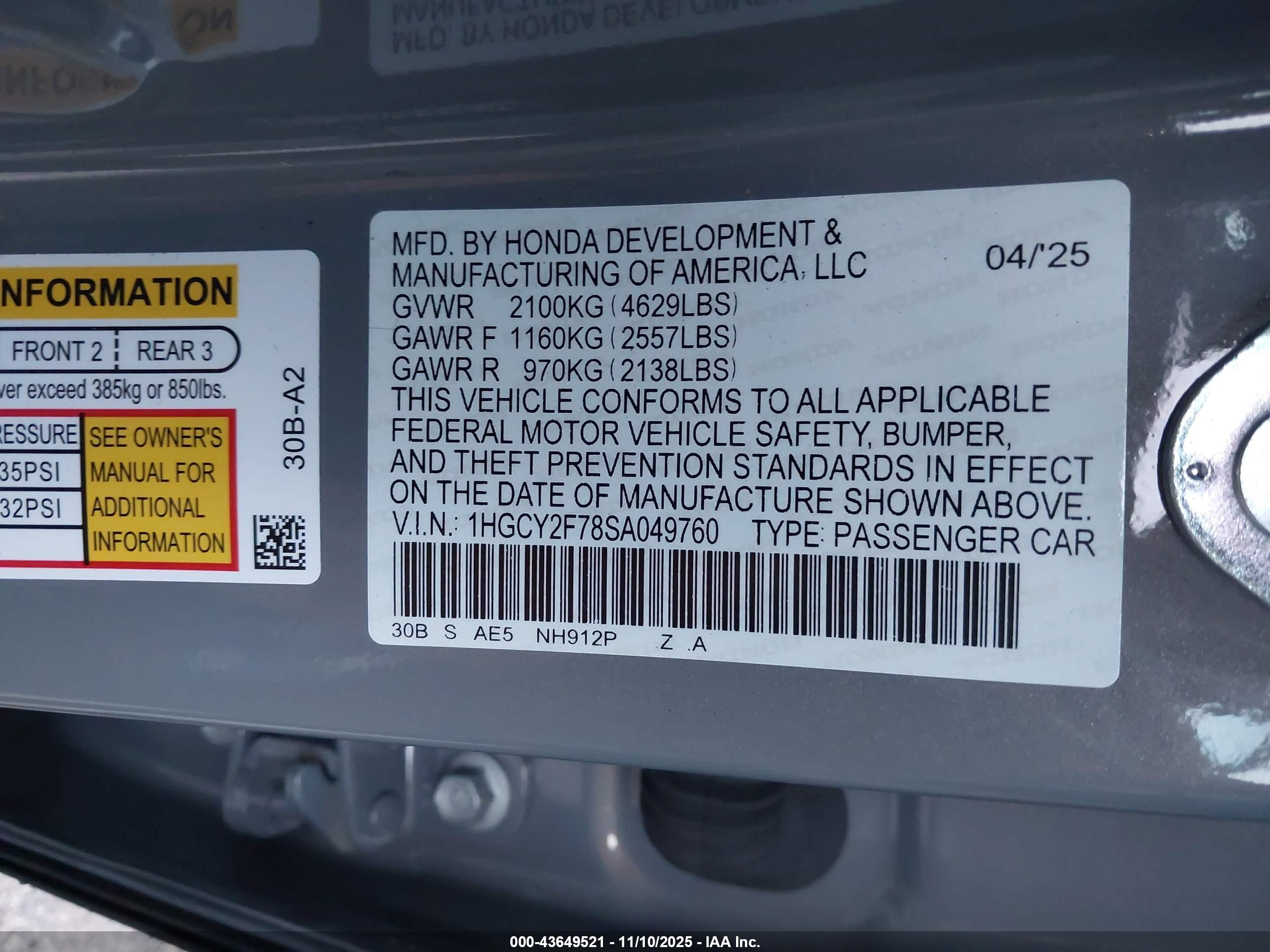 HONDA ACCORD image 9
