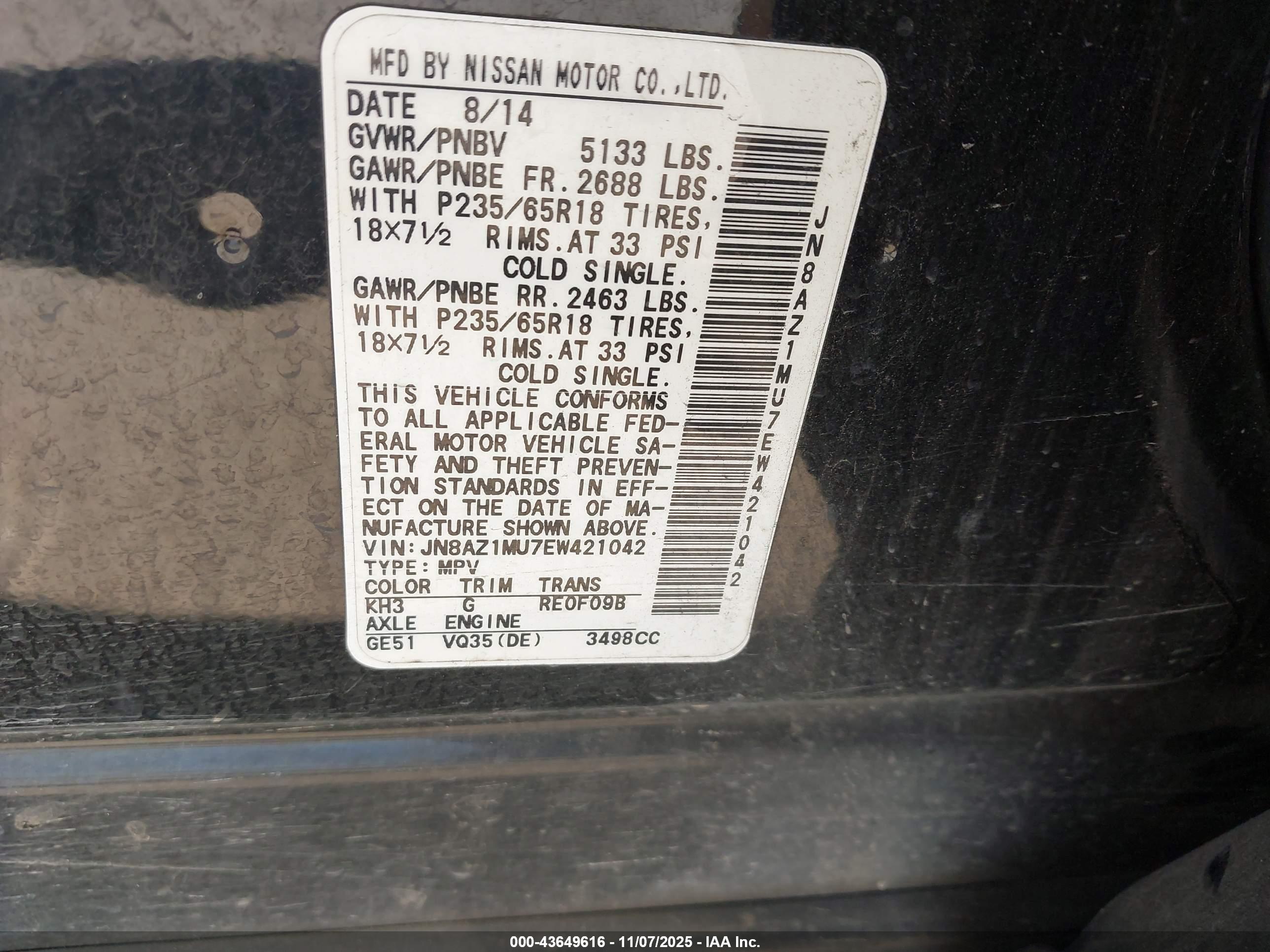 NISSAN MURANO image 9