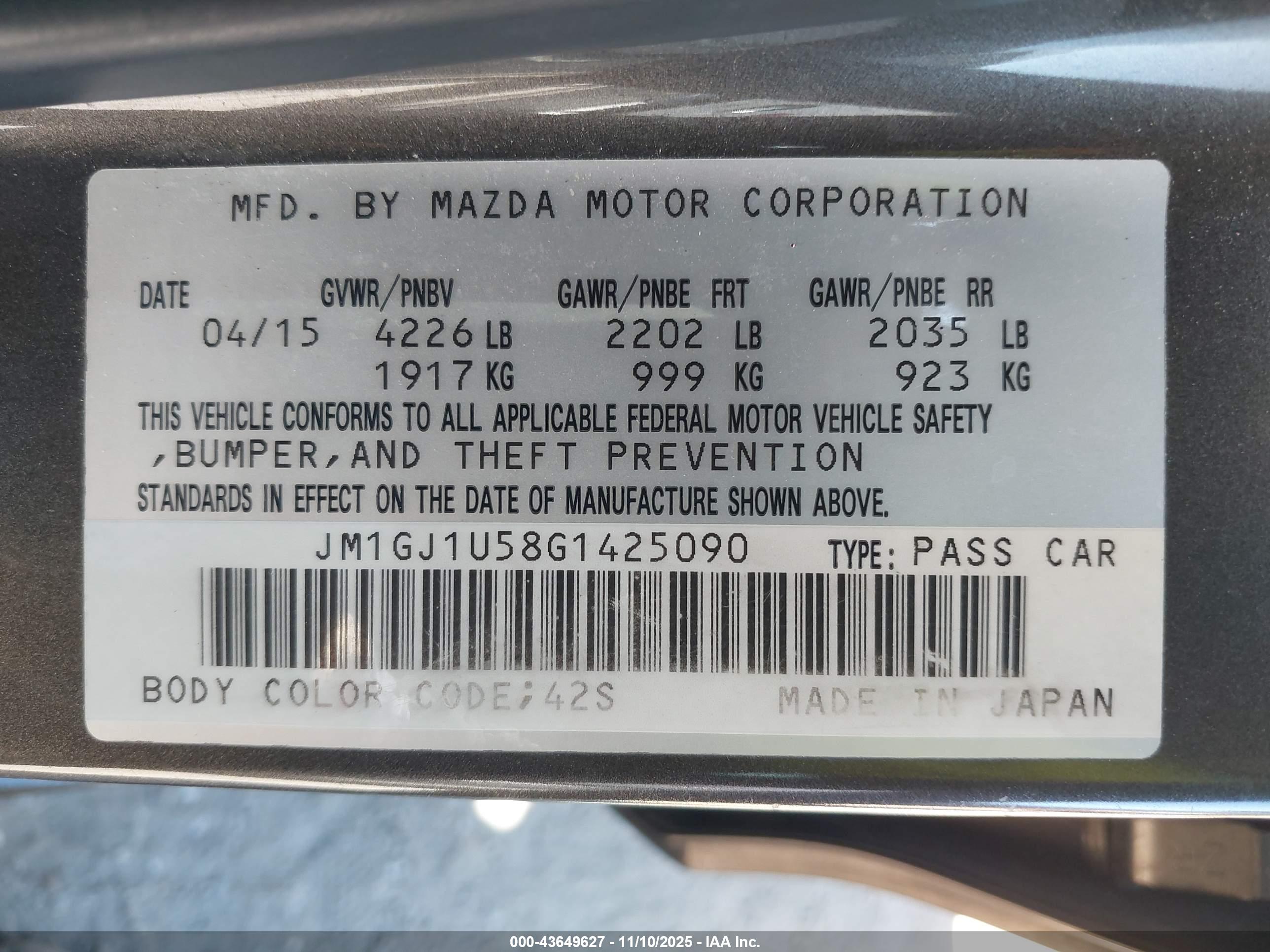 MAZDA MAZDA6 image 9