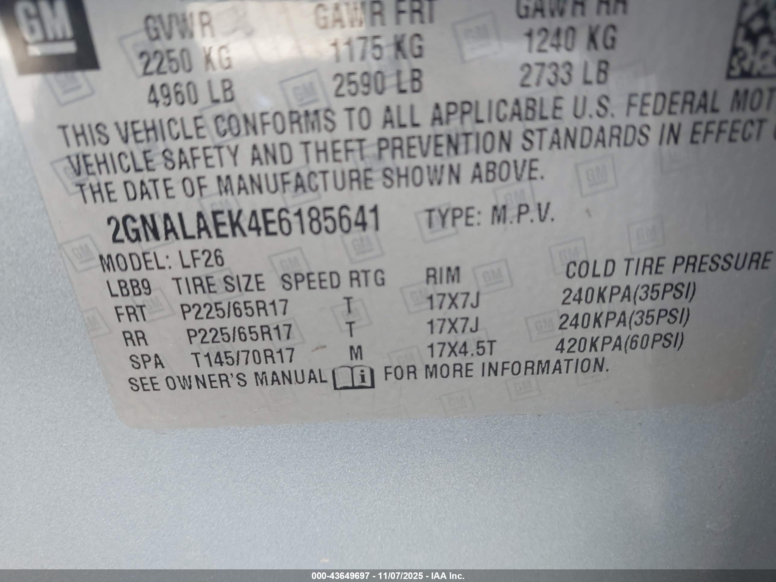 CHEVROLET EQUINOX image 9