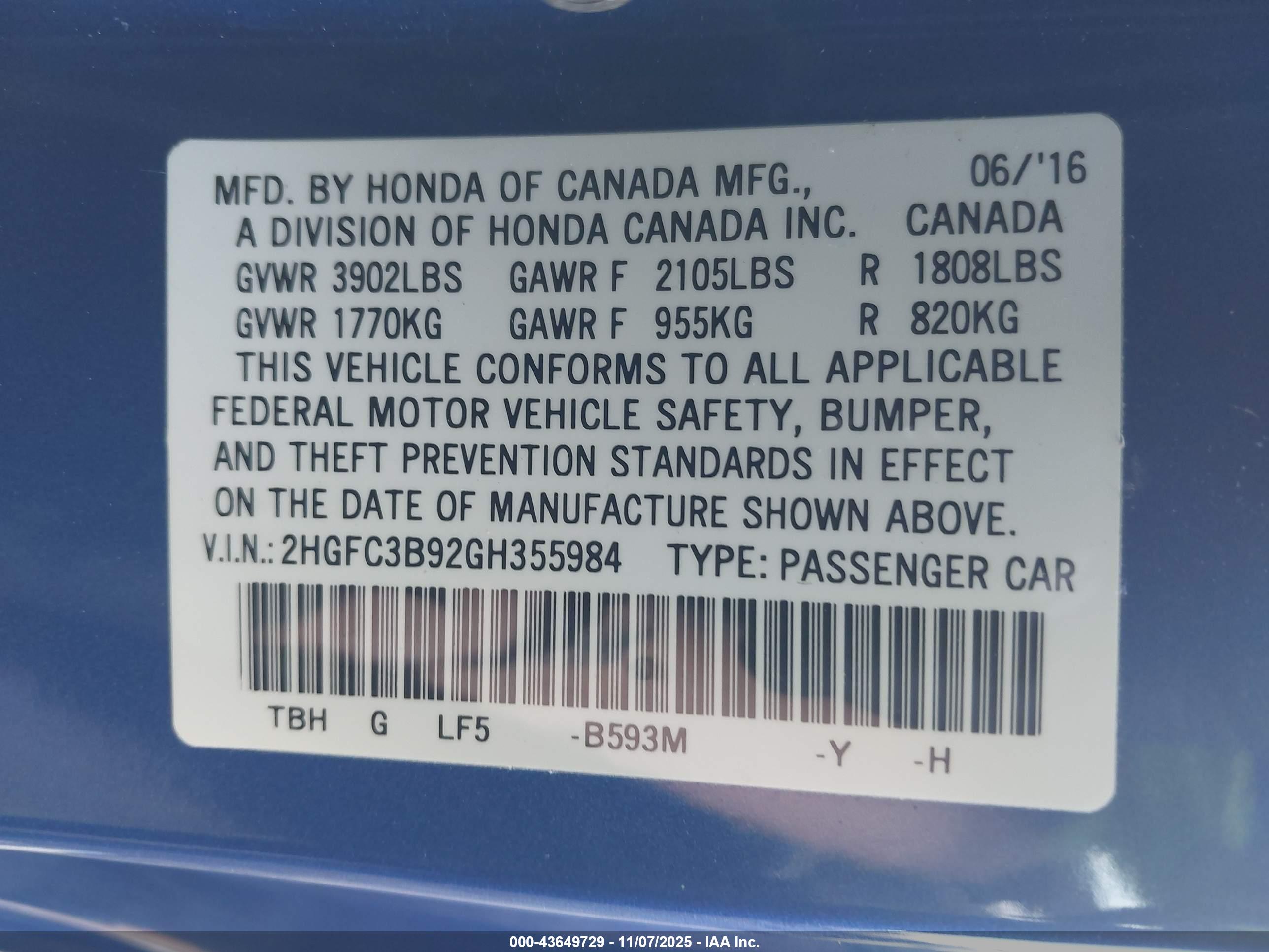 HONDA CIVIC image 9