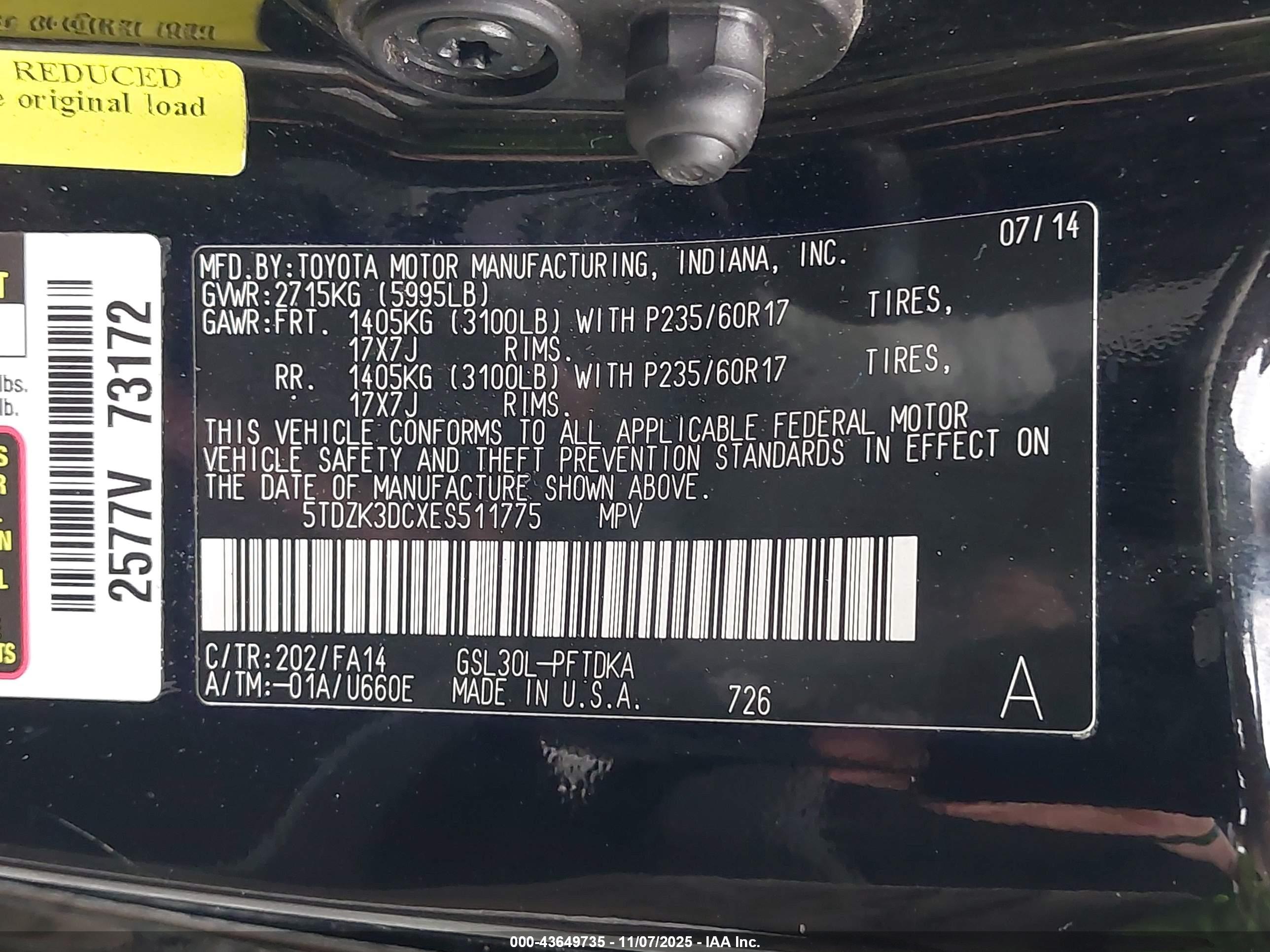 TOYOTA SIENNA image 9