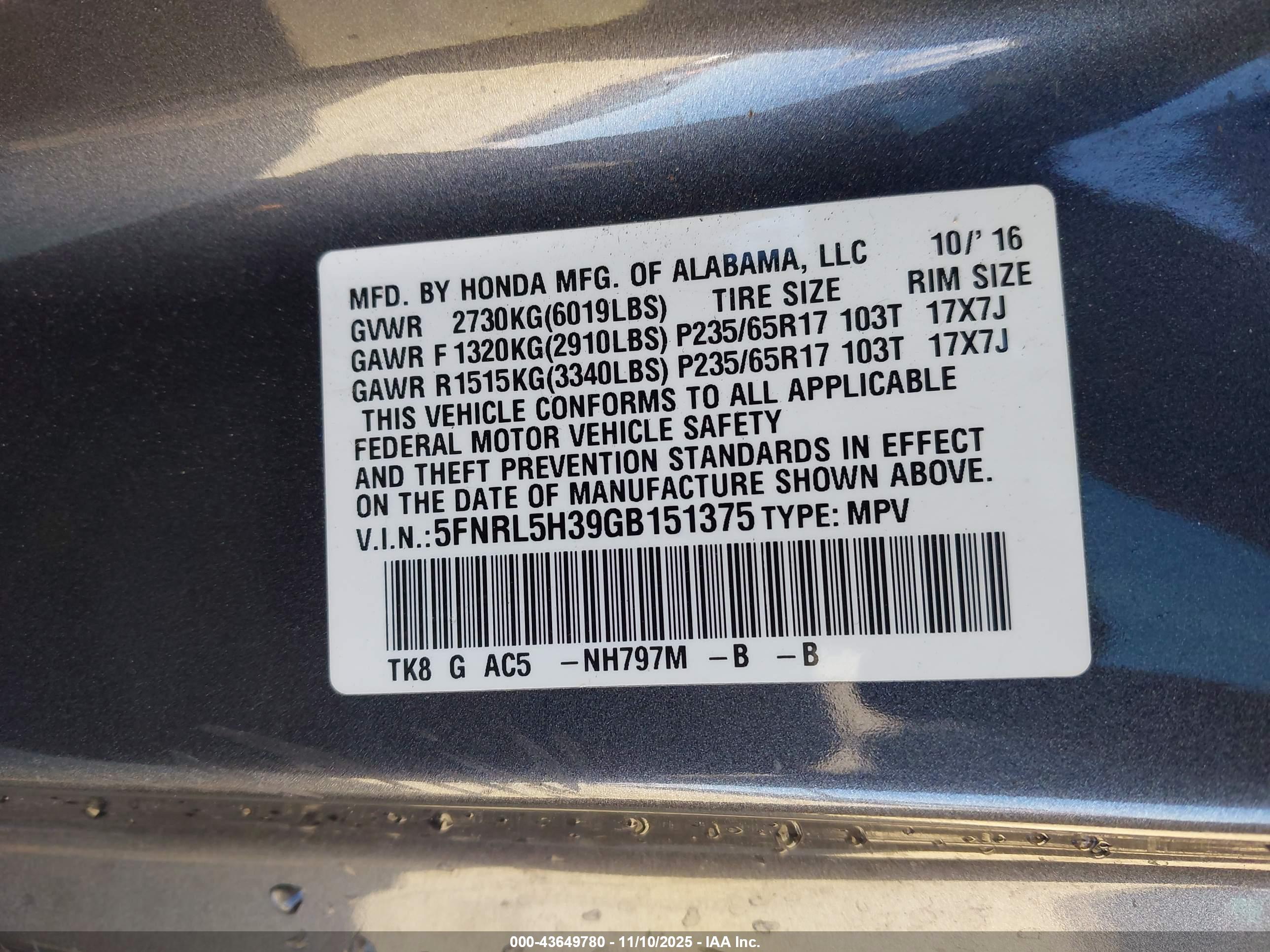 HONDA ODYSSEY image 9