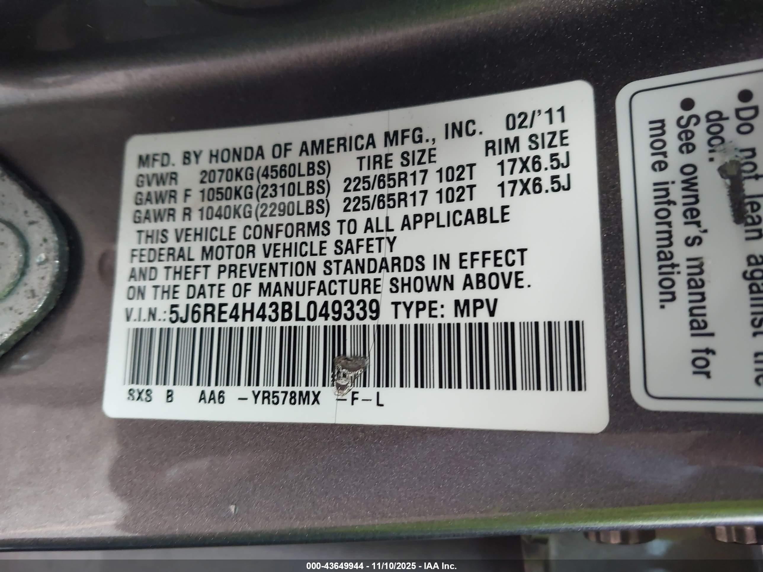 HONDA CR-V image 9