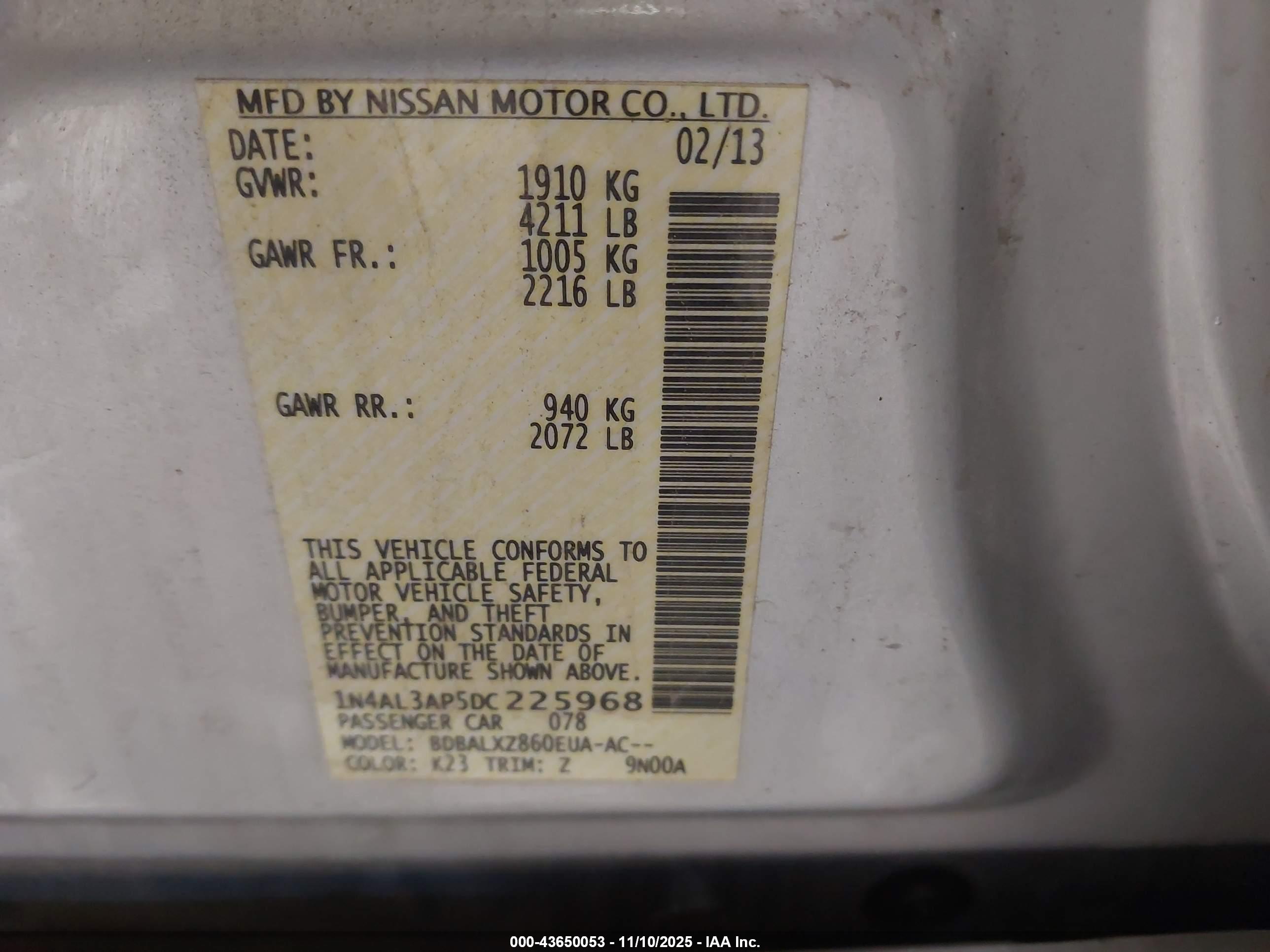 NISSAN ALTIMA image 9