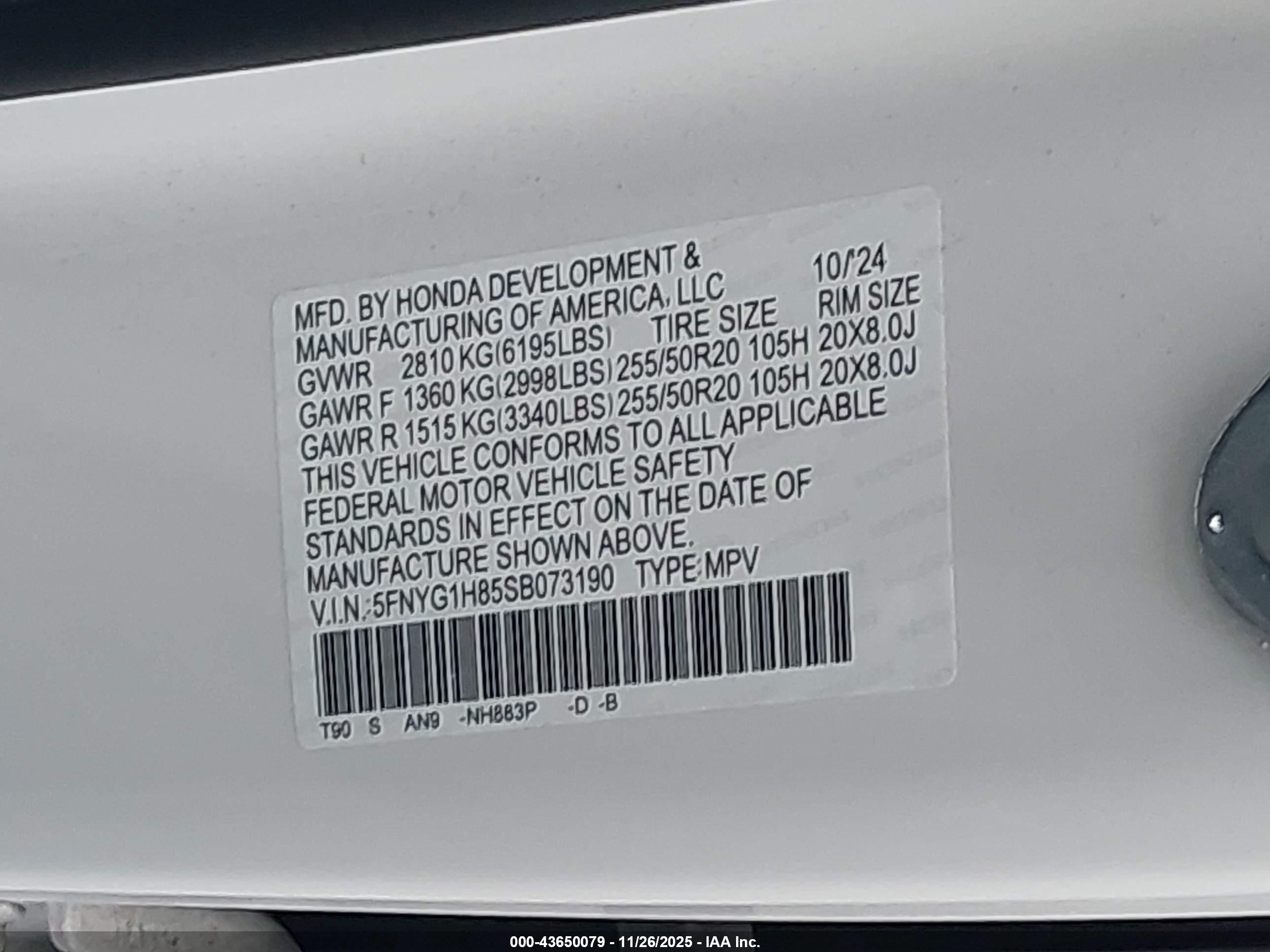 HONDA PILOT image 9