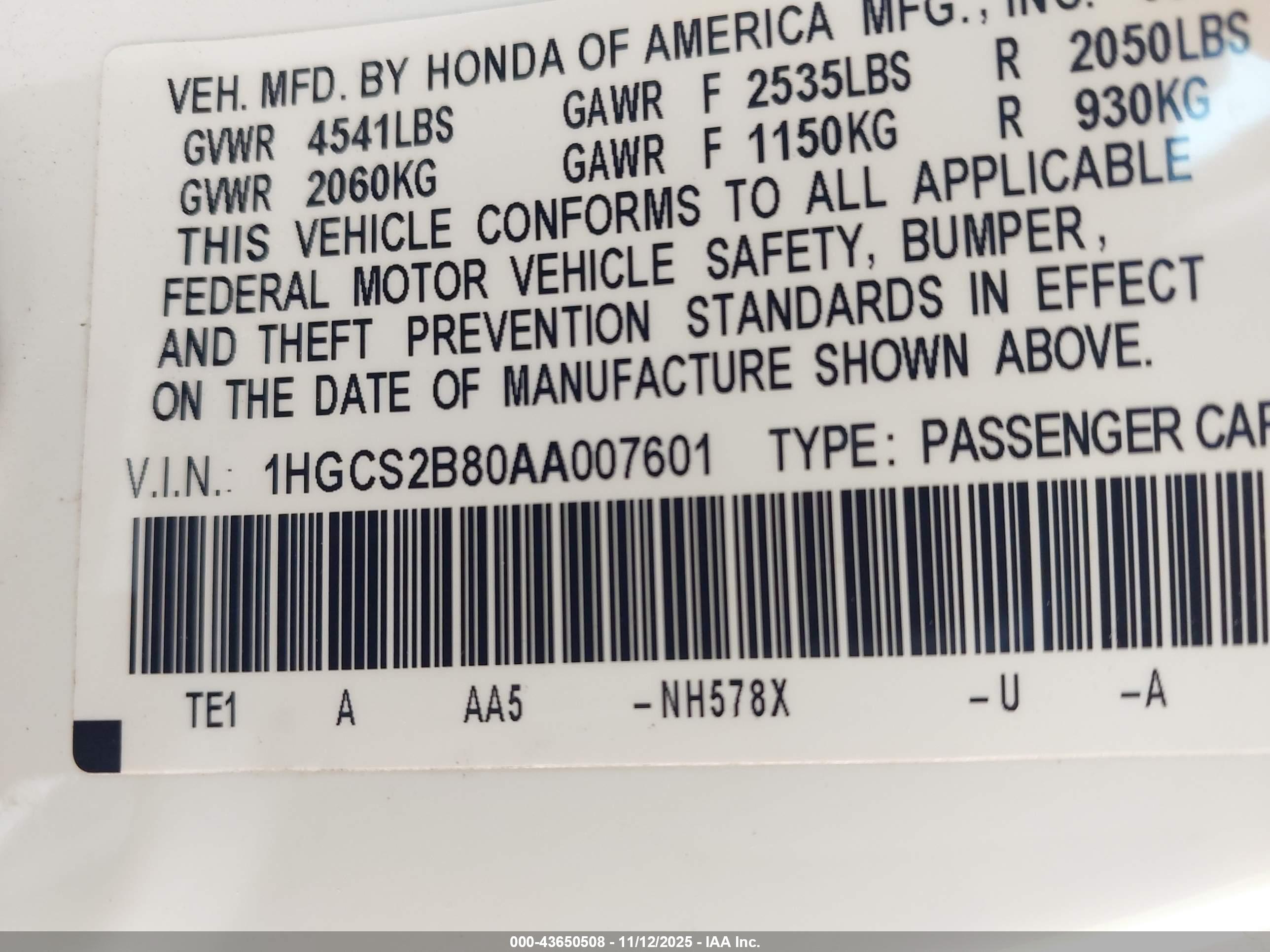 HONDA ACCORD image 9