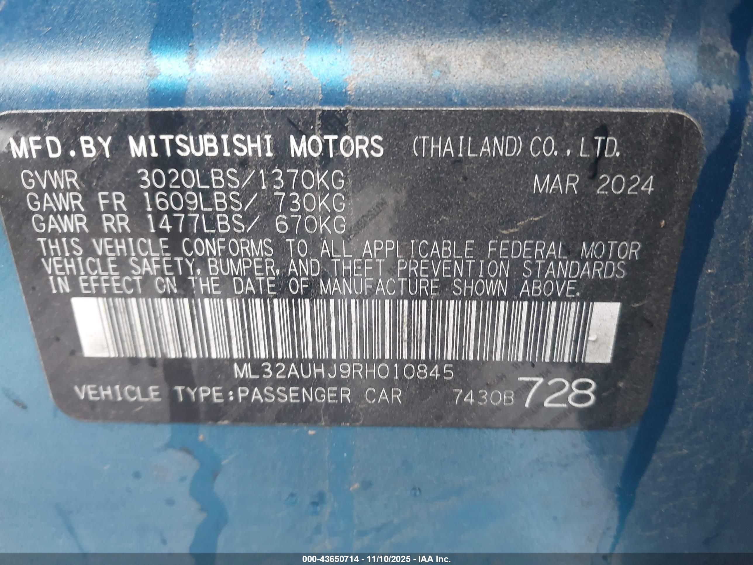 MITSUBISHI MIRAGE image 9