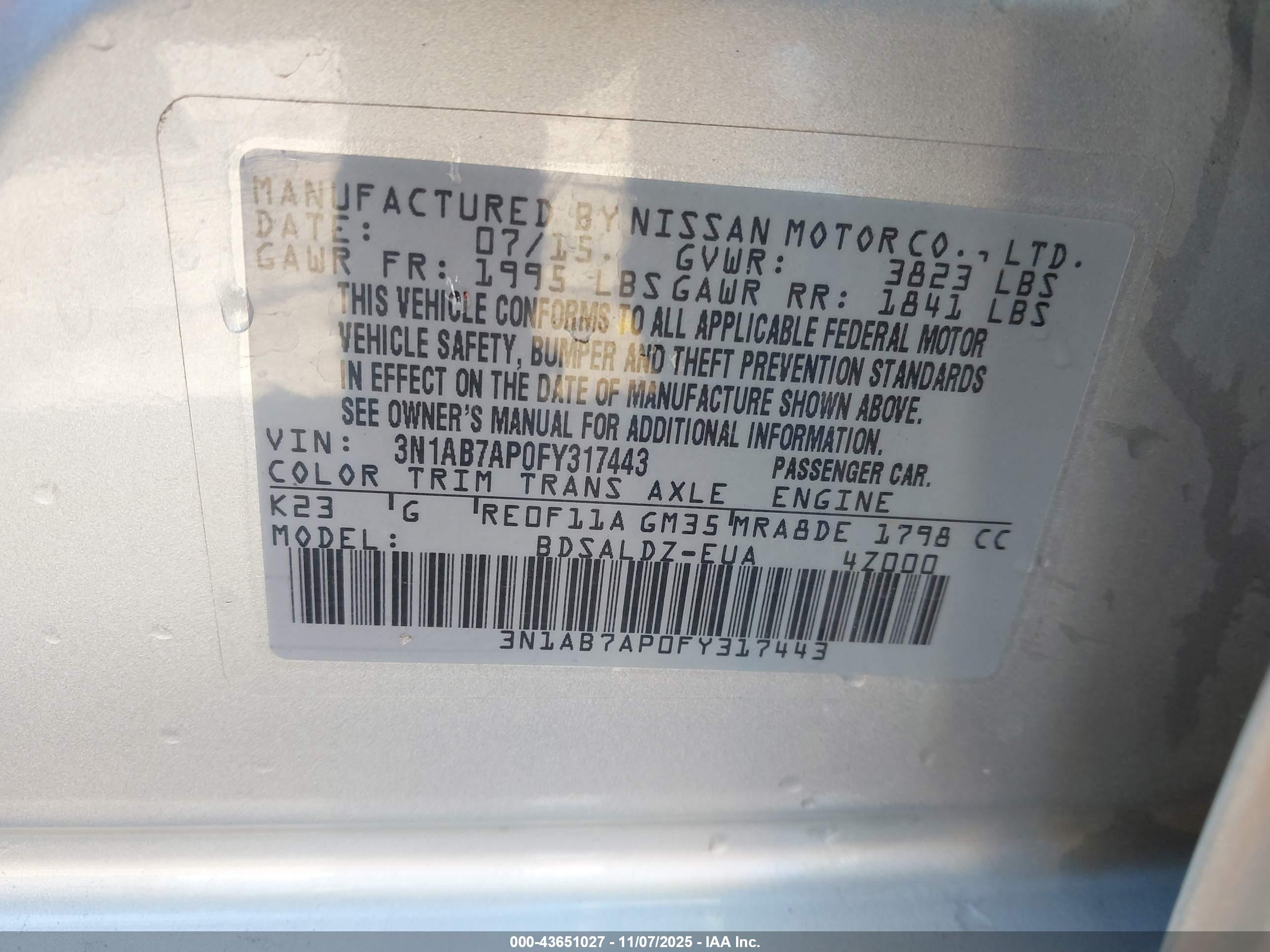 NISSAN SENTRA image 9