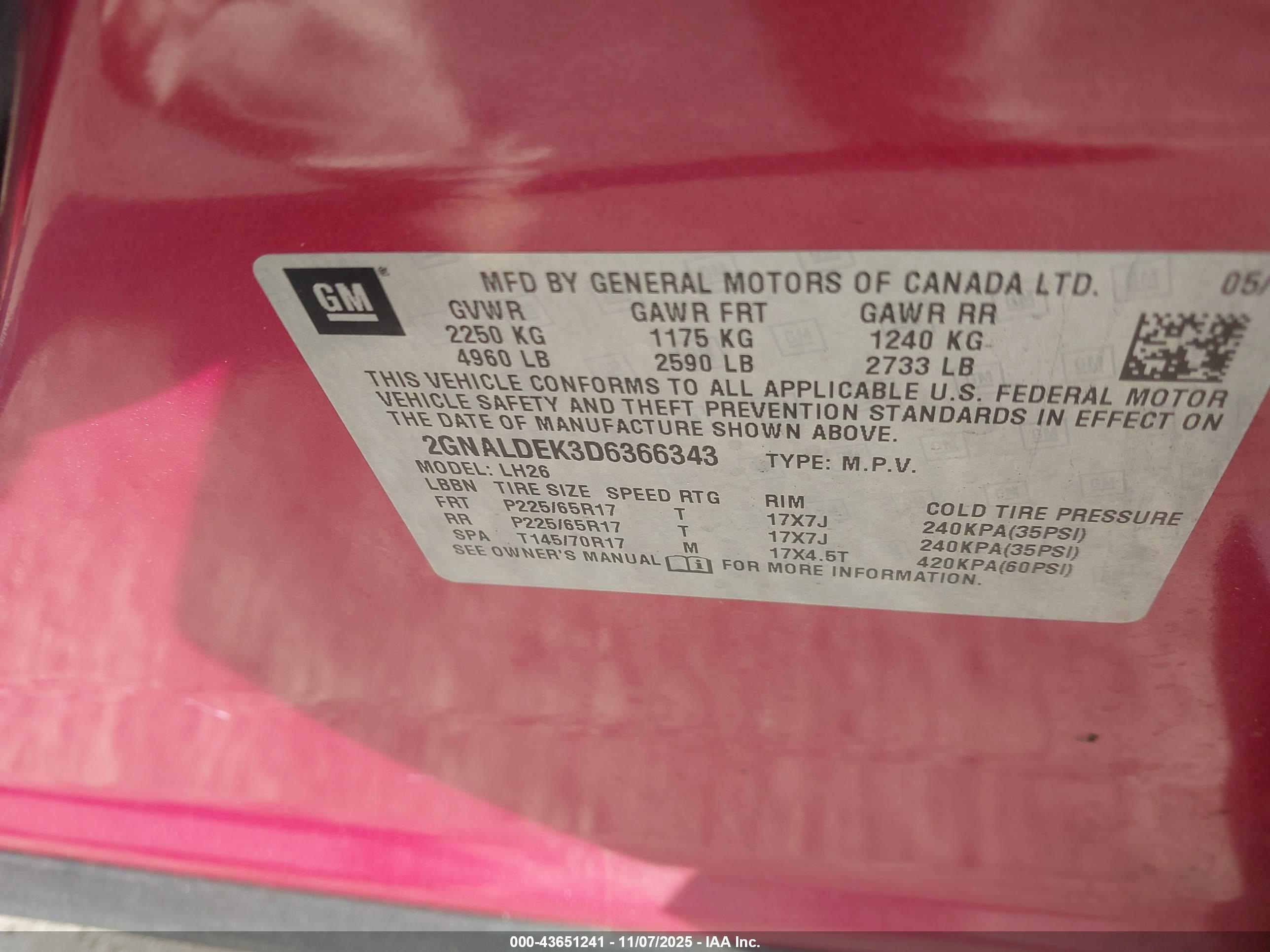 CHEVROLET EQUINOX image 9