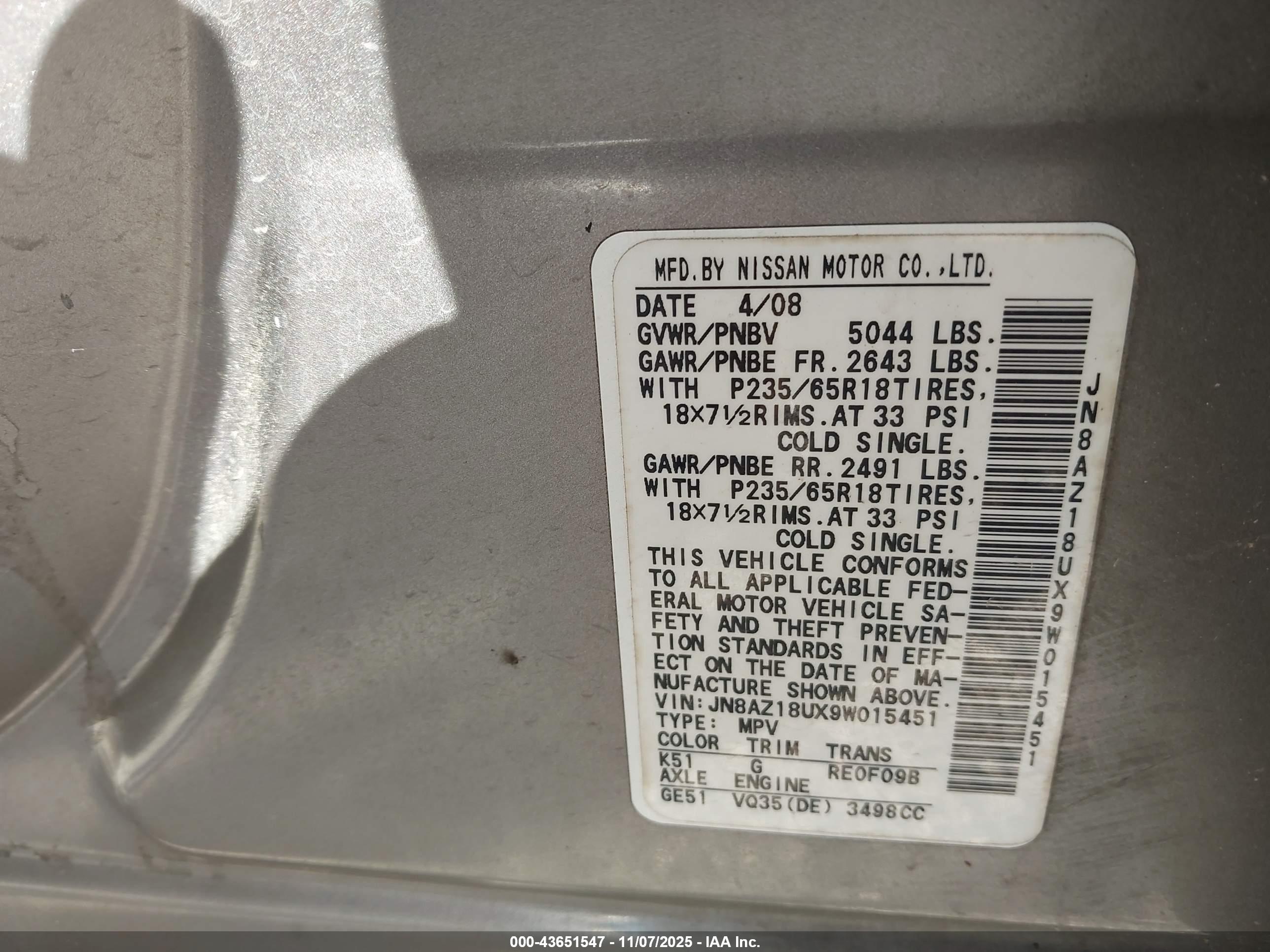 NISSAN MURANO image 9