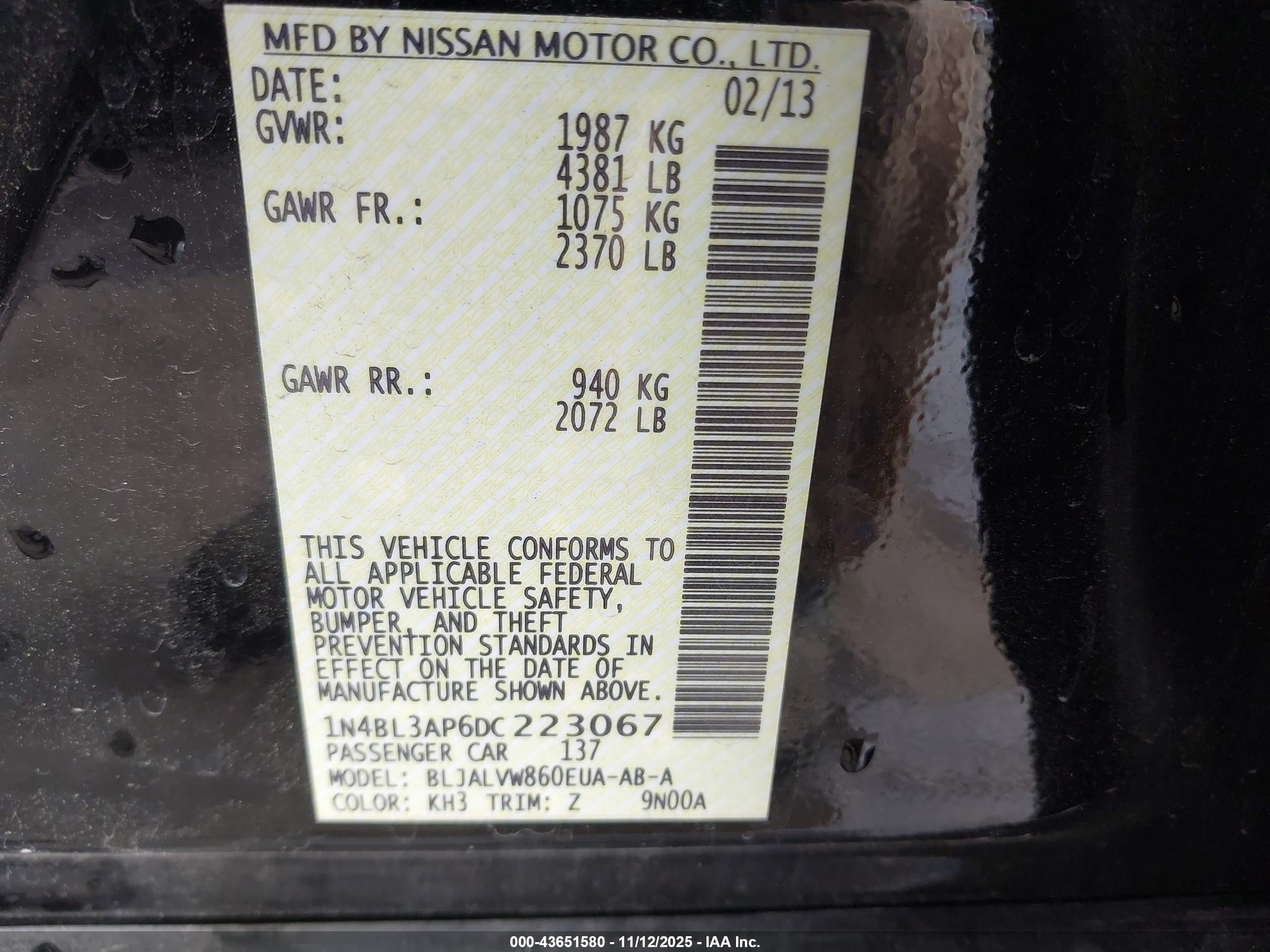 NISSAN ALTIMA image 9