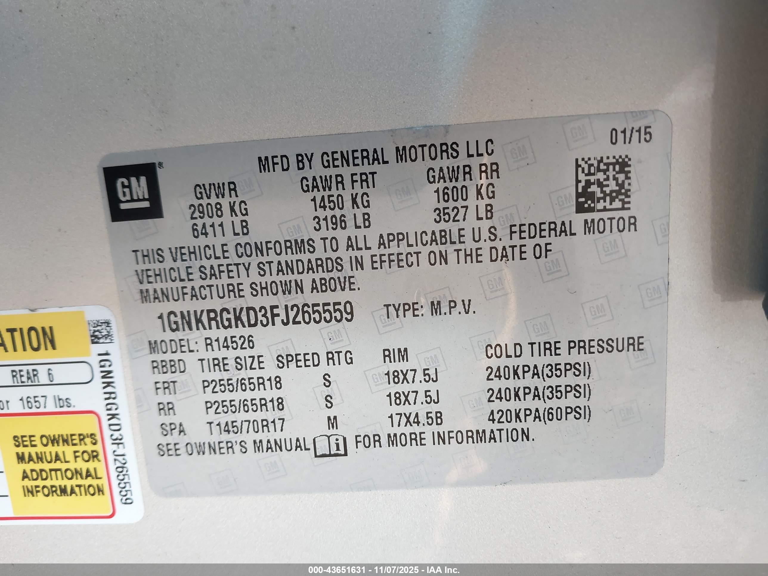 CHEVROLET TRAVERSE image 9