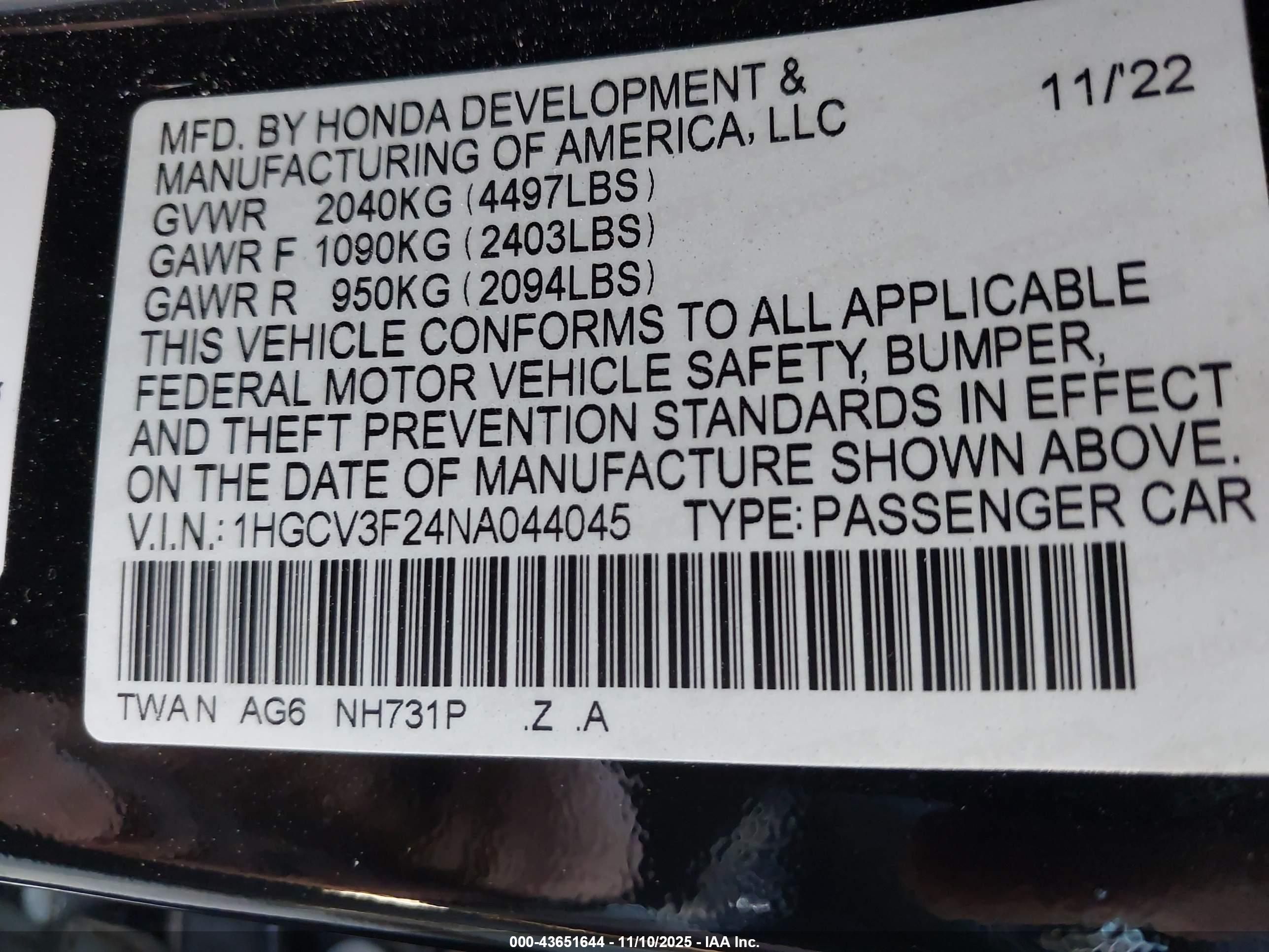 HONDA ACCORD image 9