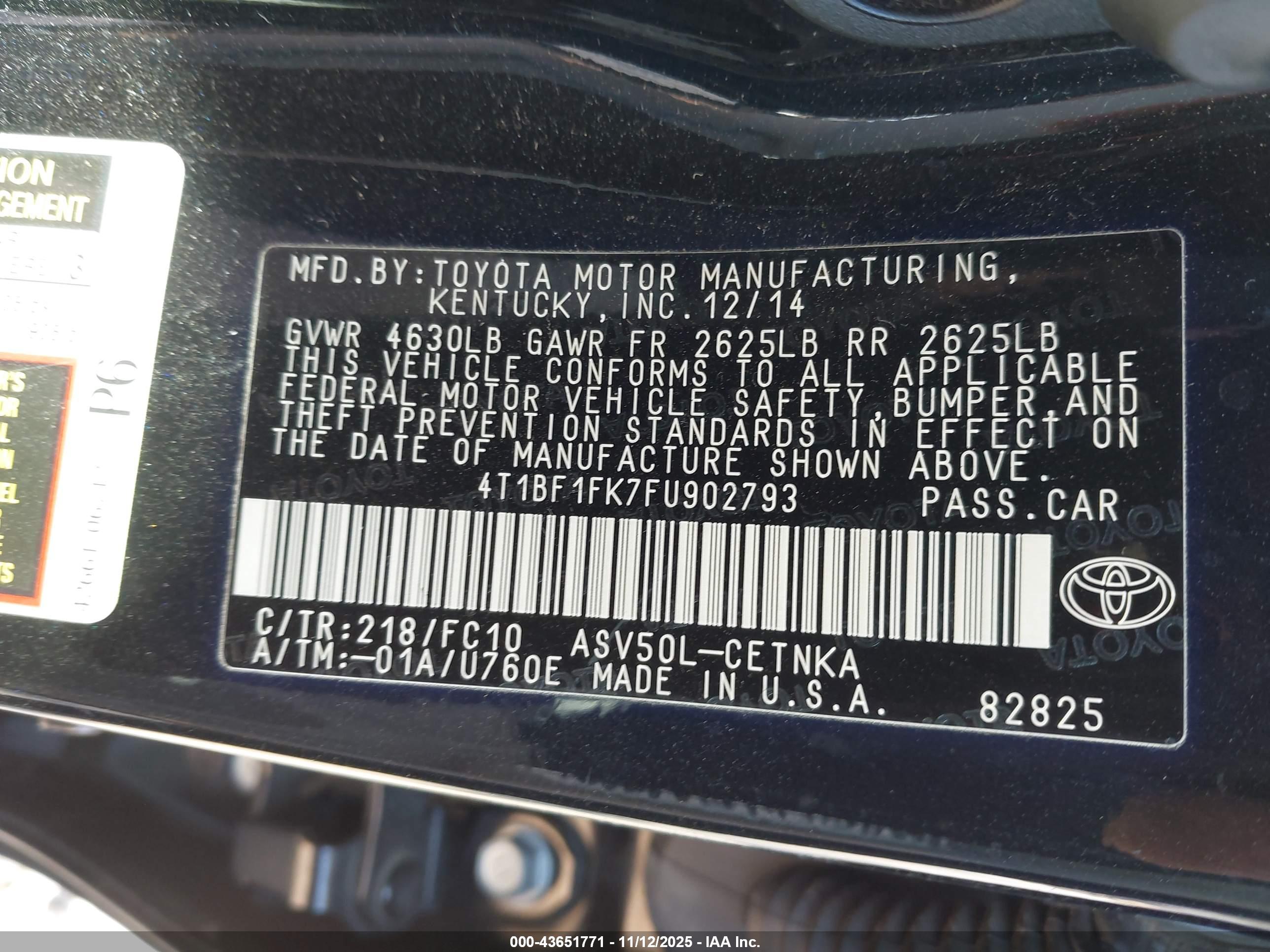 TOYOTA CAMRY image 9
