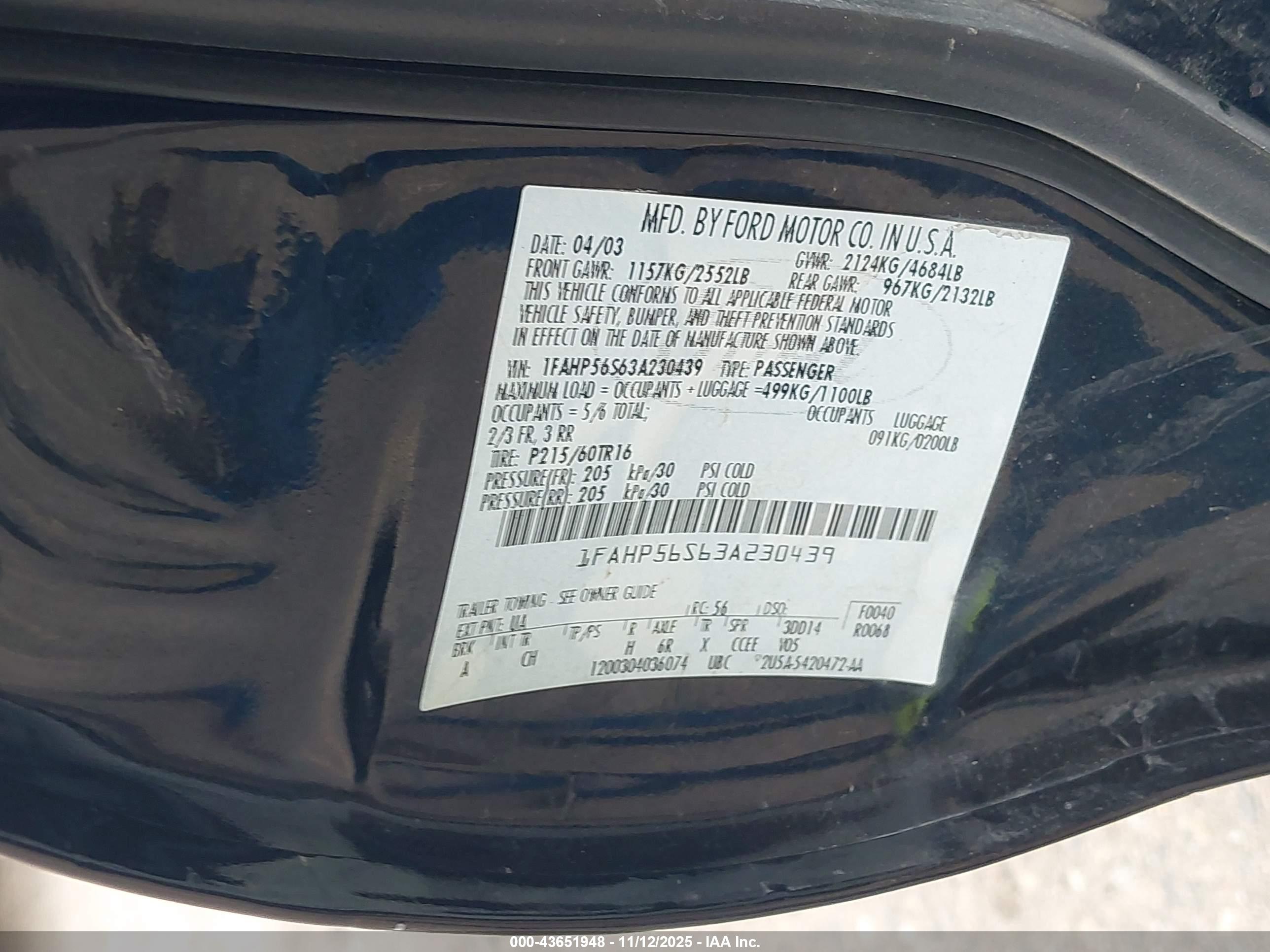 FORD TAURUS image 9