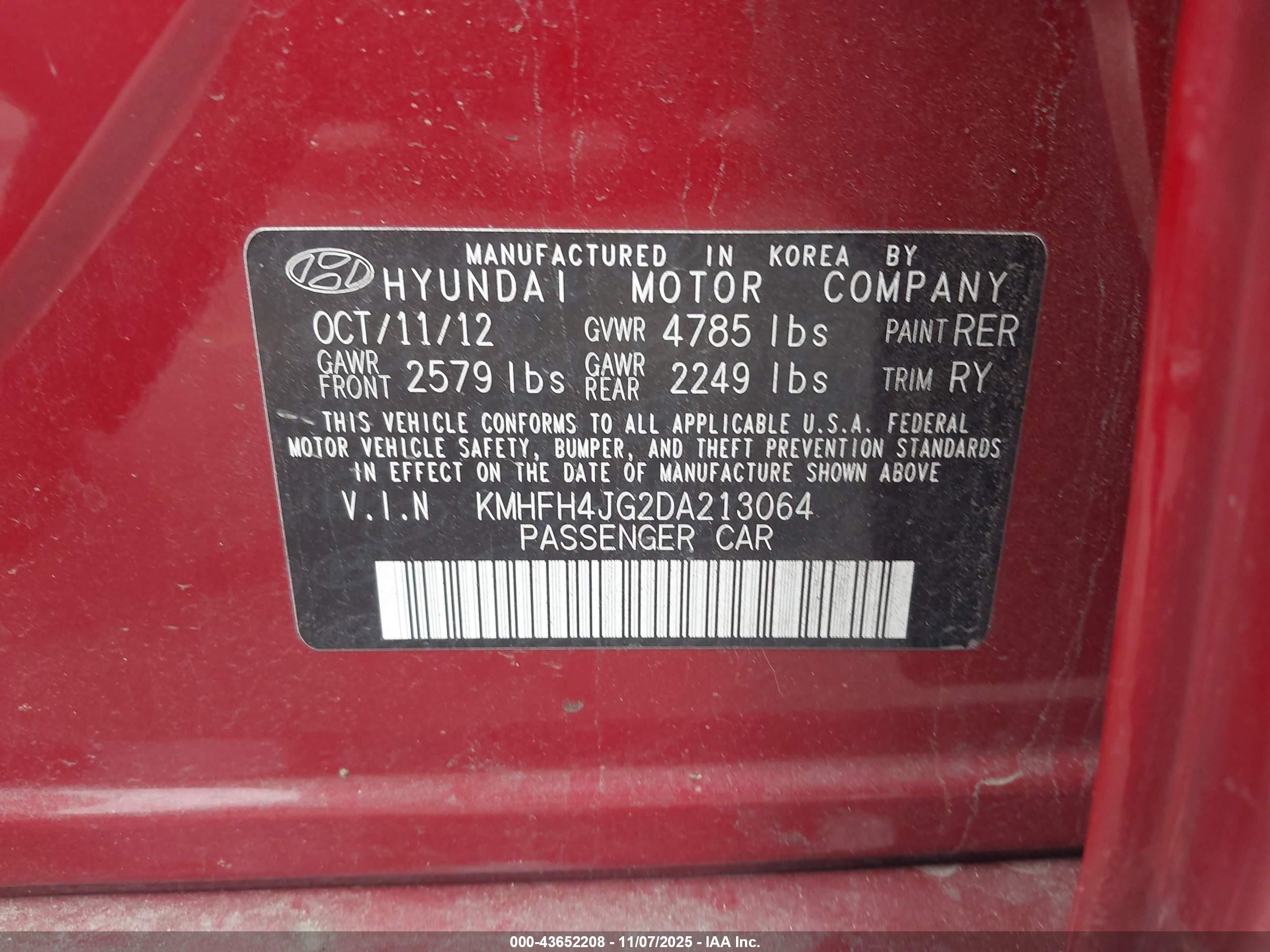 HYUNDAI AZERA image 9