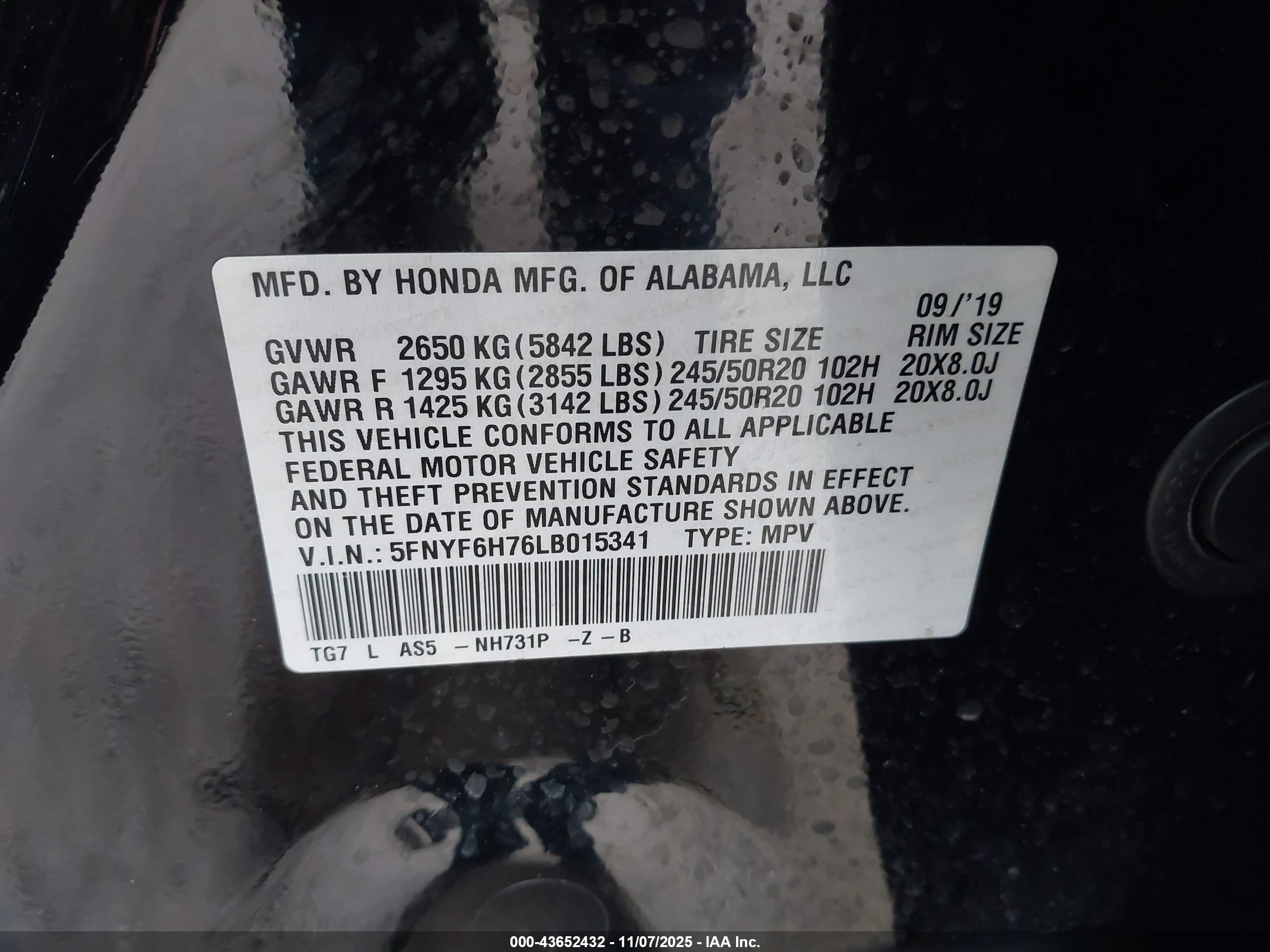 HONDA PILOT image 9