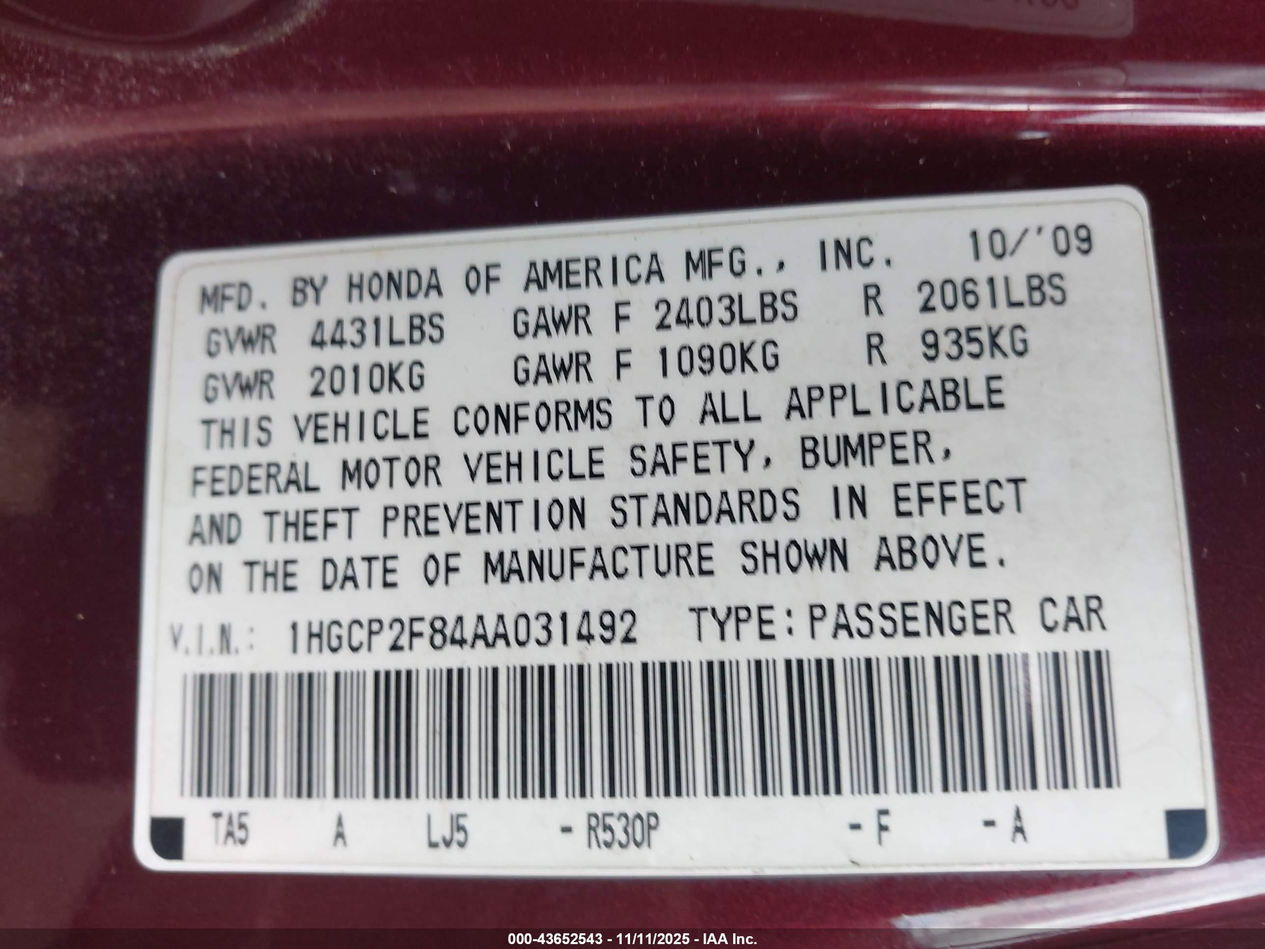 HONDA ACCORD image 9
