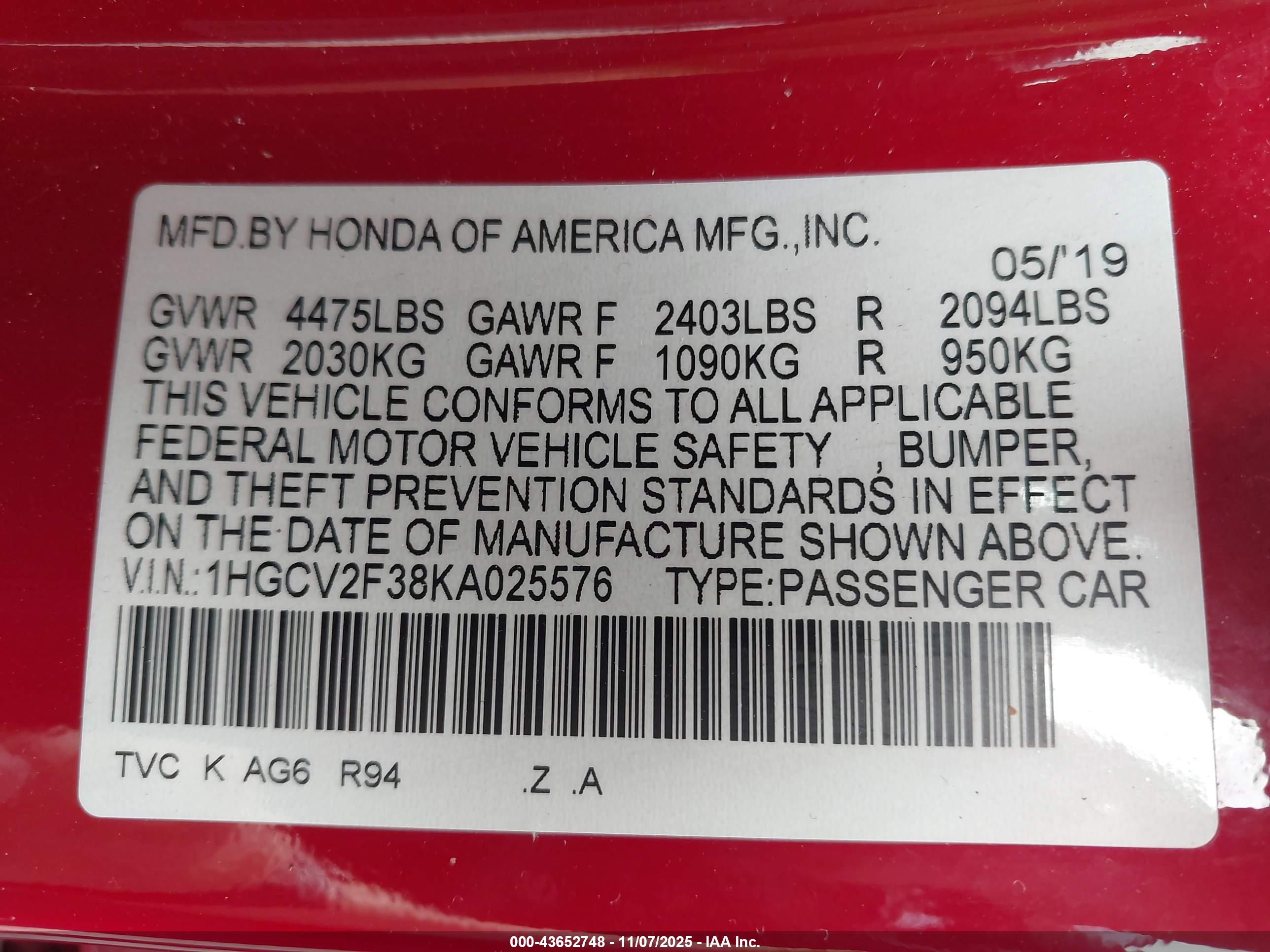 HONDA ACCORD image 9