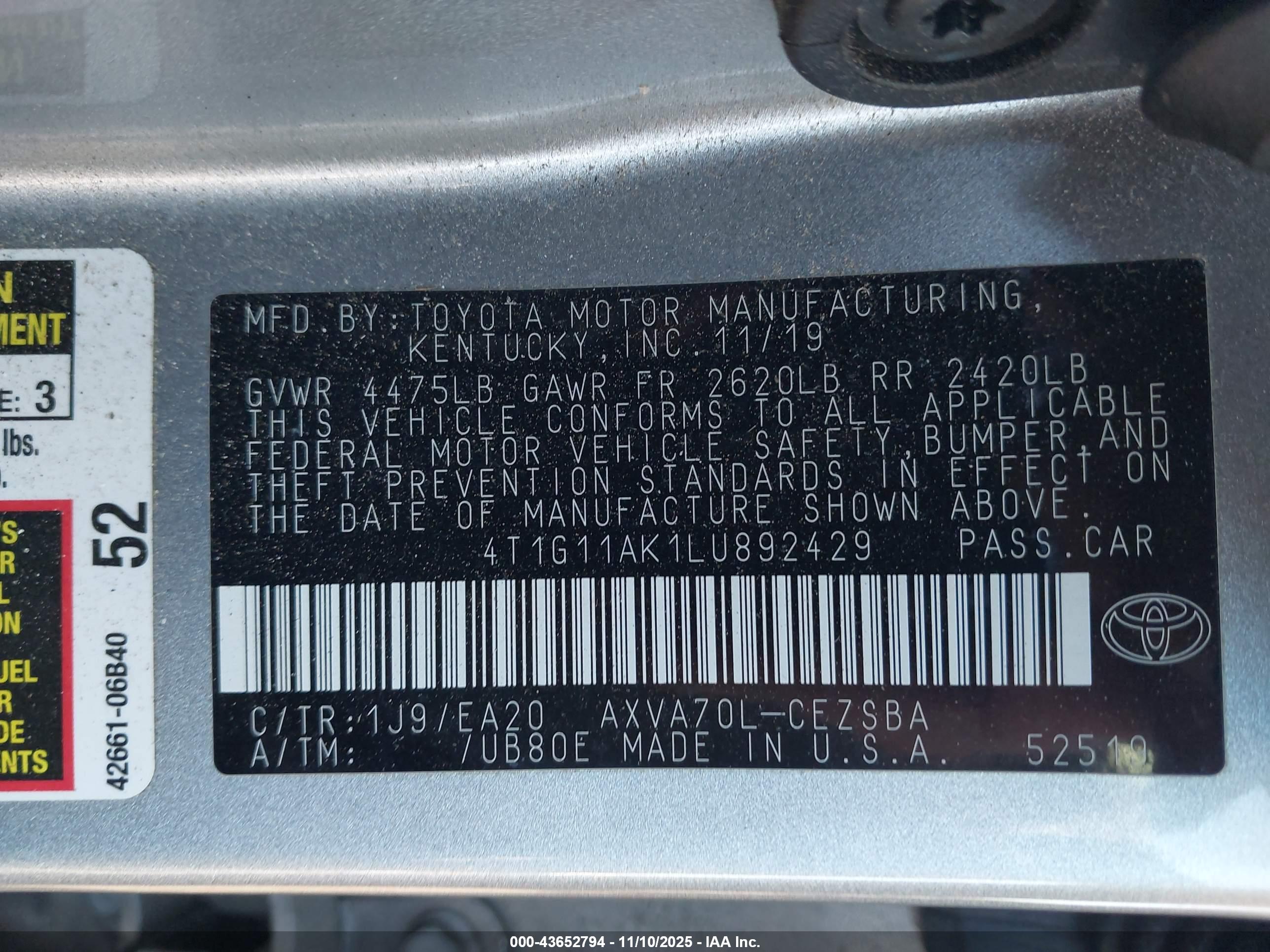 TOYOTA CAMRY image 9