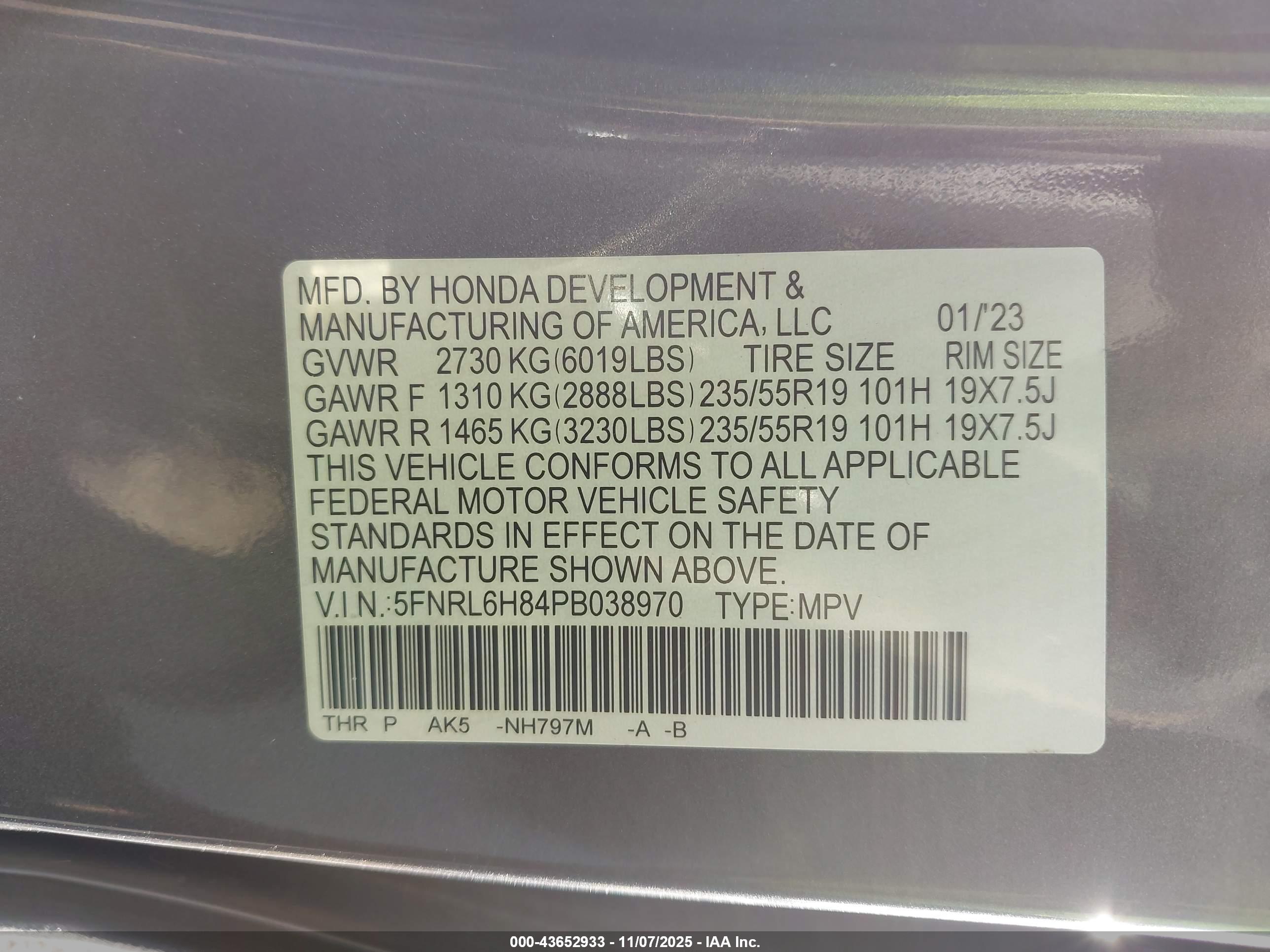 HONDA ODYSSEY image 9